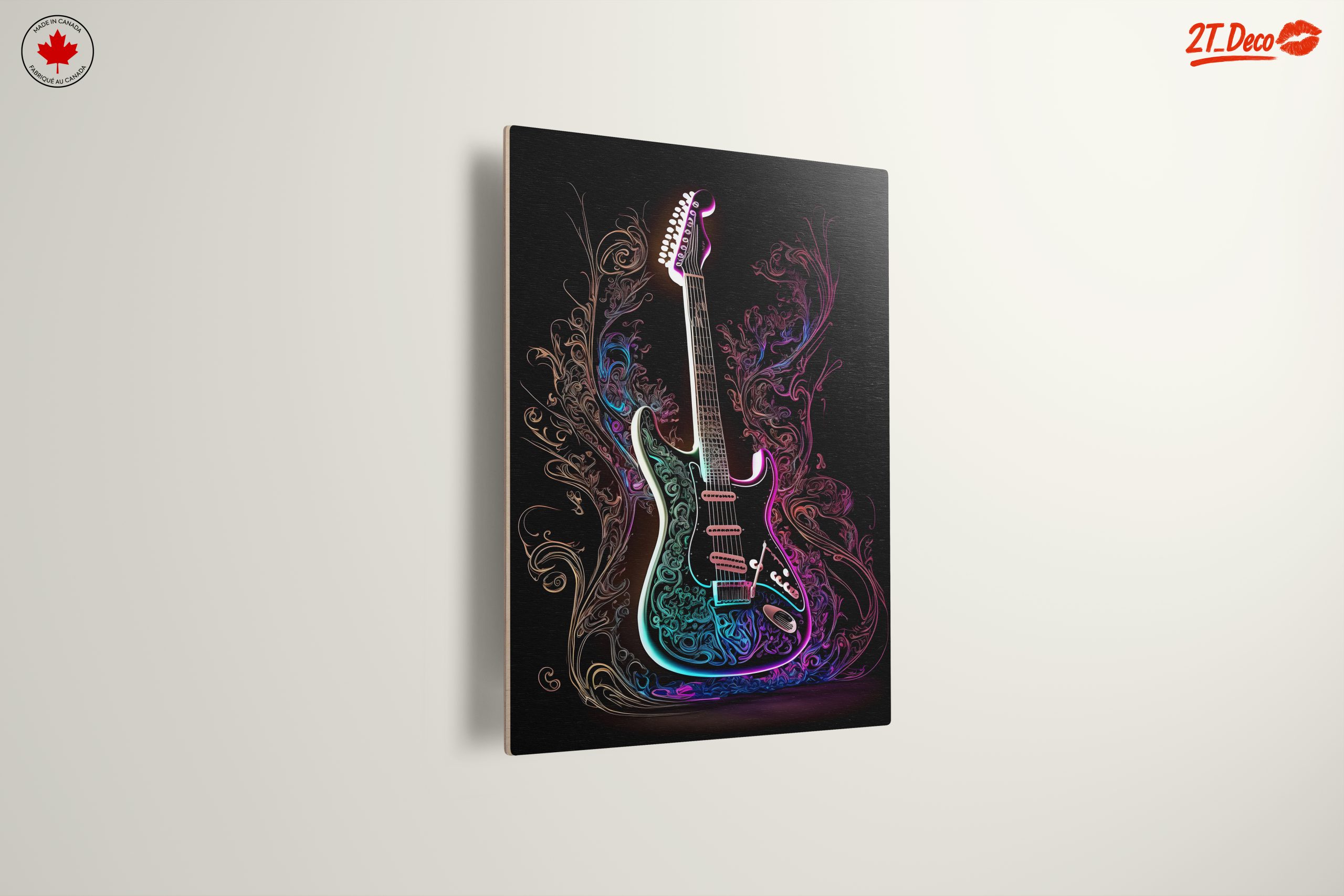 Electric Guitar Art with Vibrant Swirls - Image 13