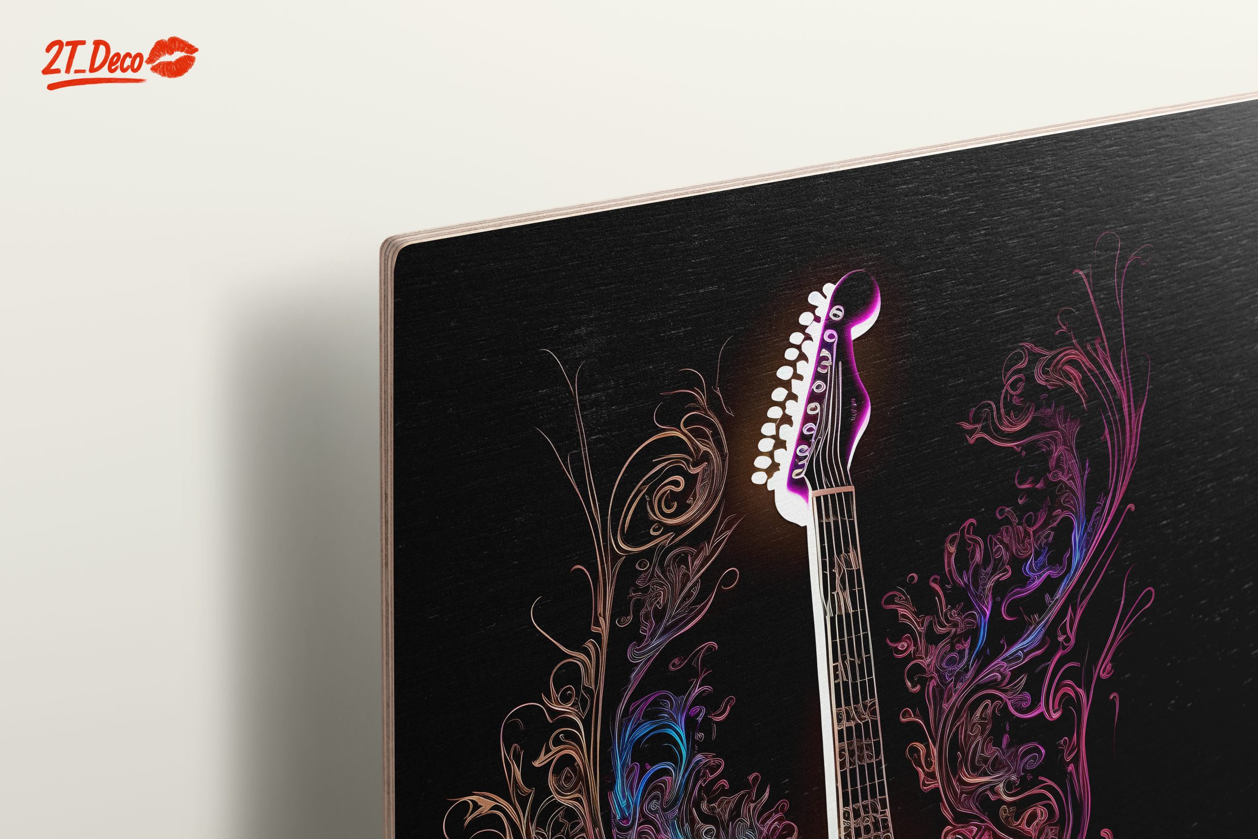 Electric Guitar Art with Vibrant Swirls - Image 15