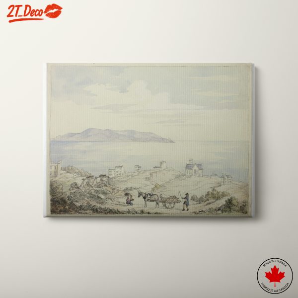 Scenic Coastal Landscape with Cart and Figure