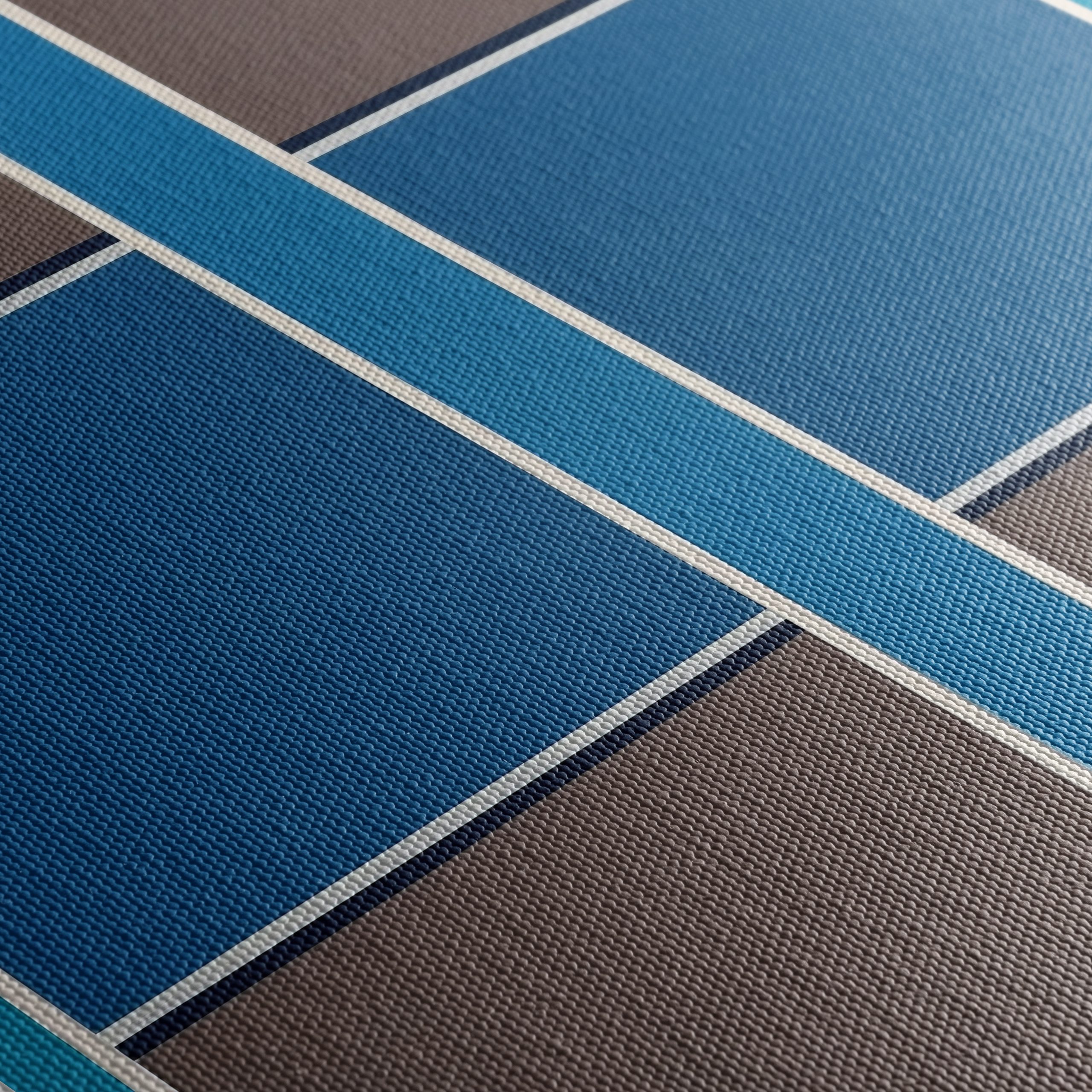 Geometric Abstract Composition in Blue and Gray - Image 5