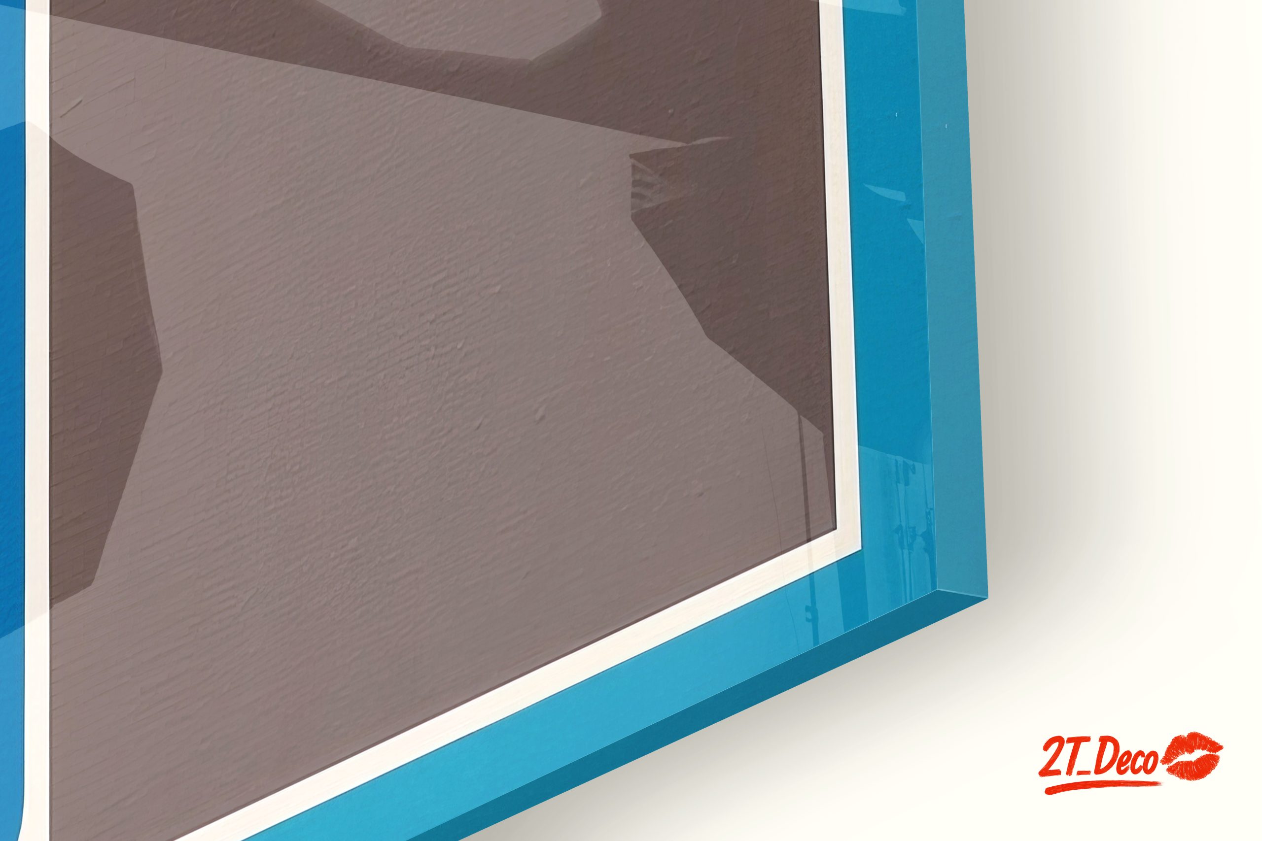 Geometric Abstract Composition in Blue and Gray - Image 9