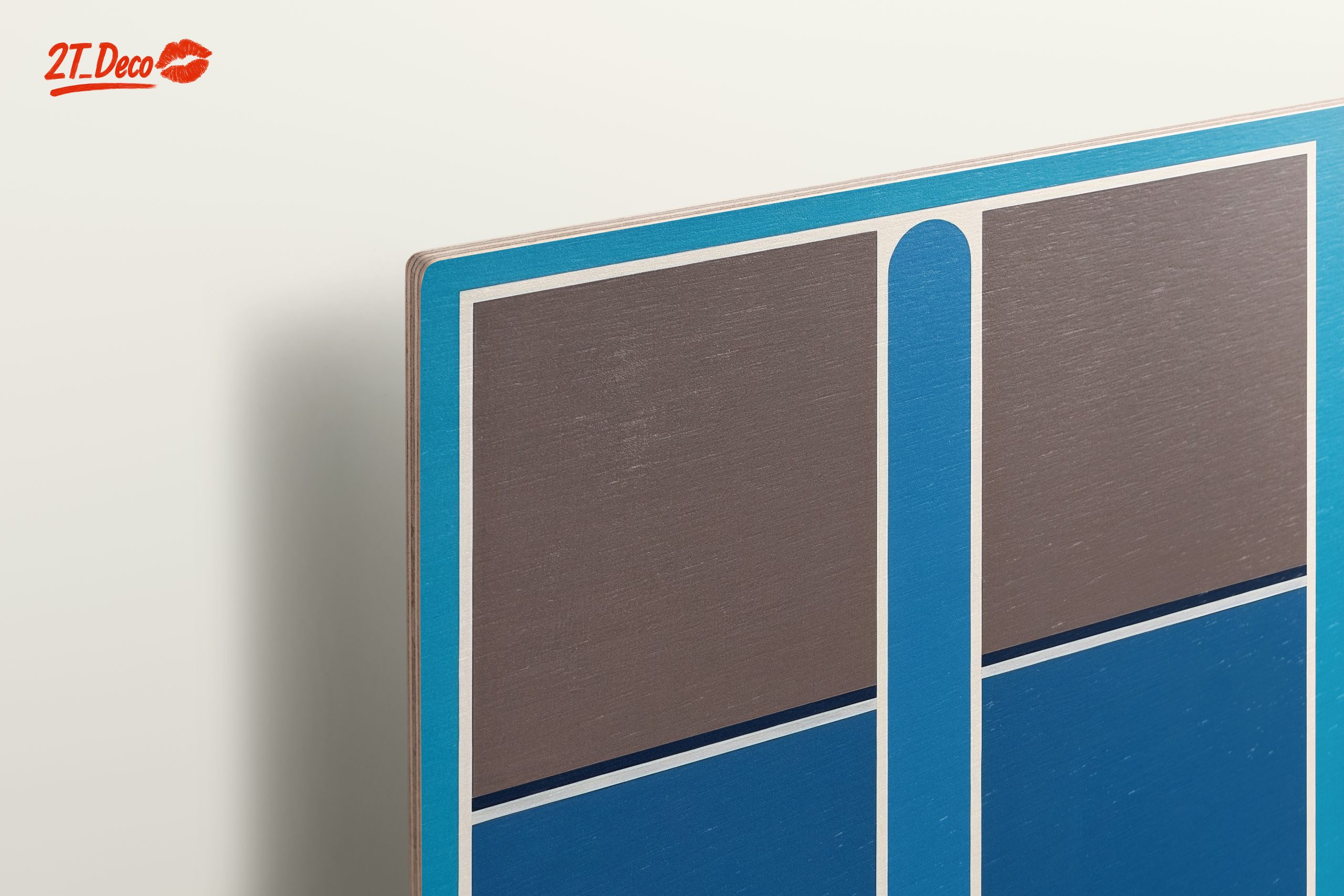 Geometric Abstract Composition in Blue and Gray - Image 15