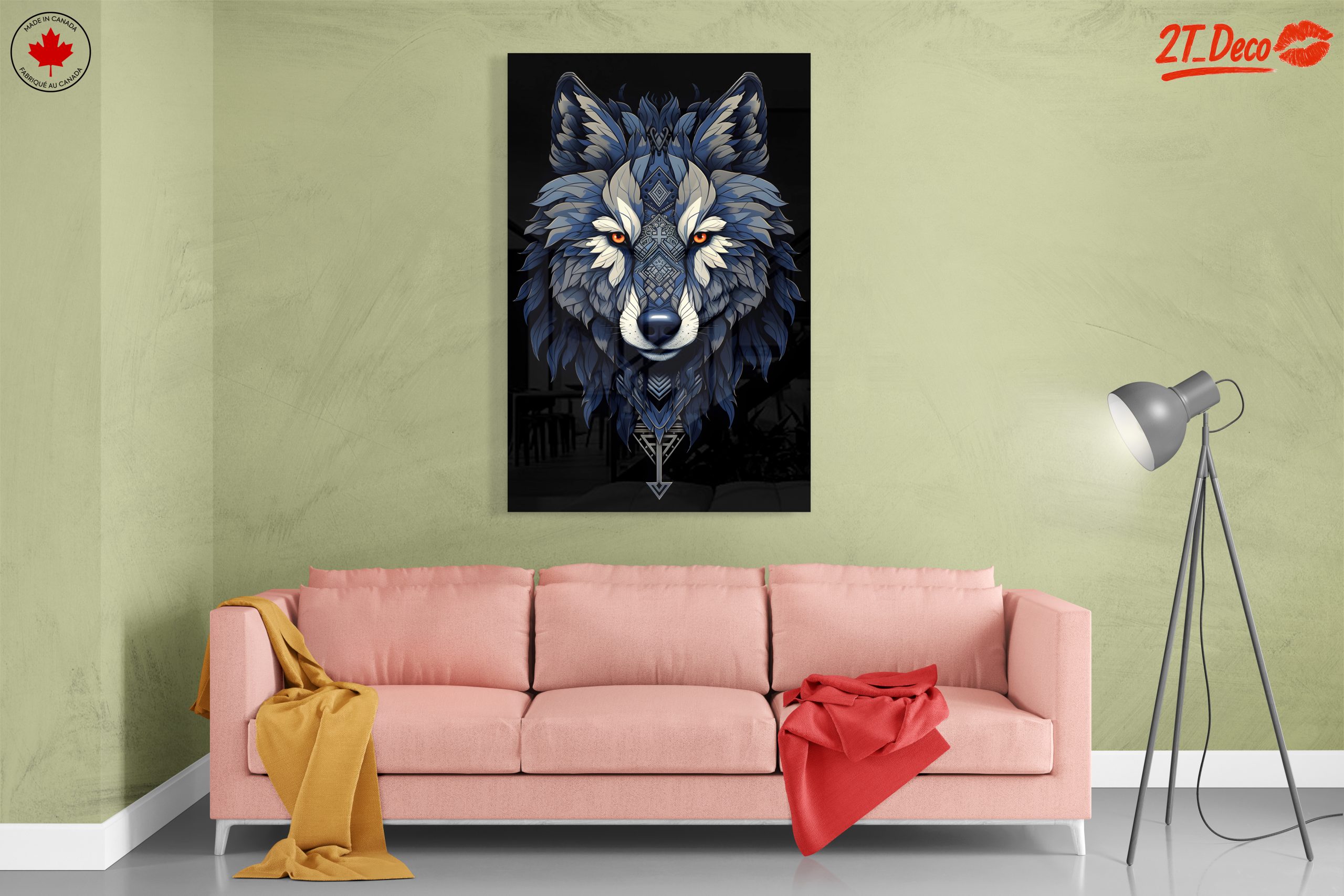 Stylized Wolf Art with Intricate Designs - Image 7