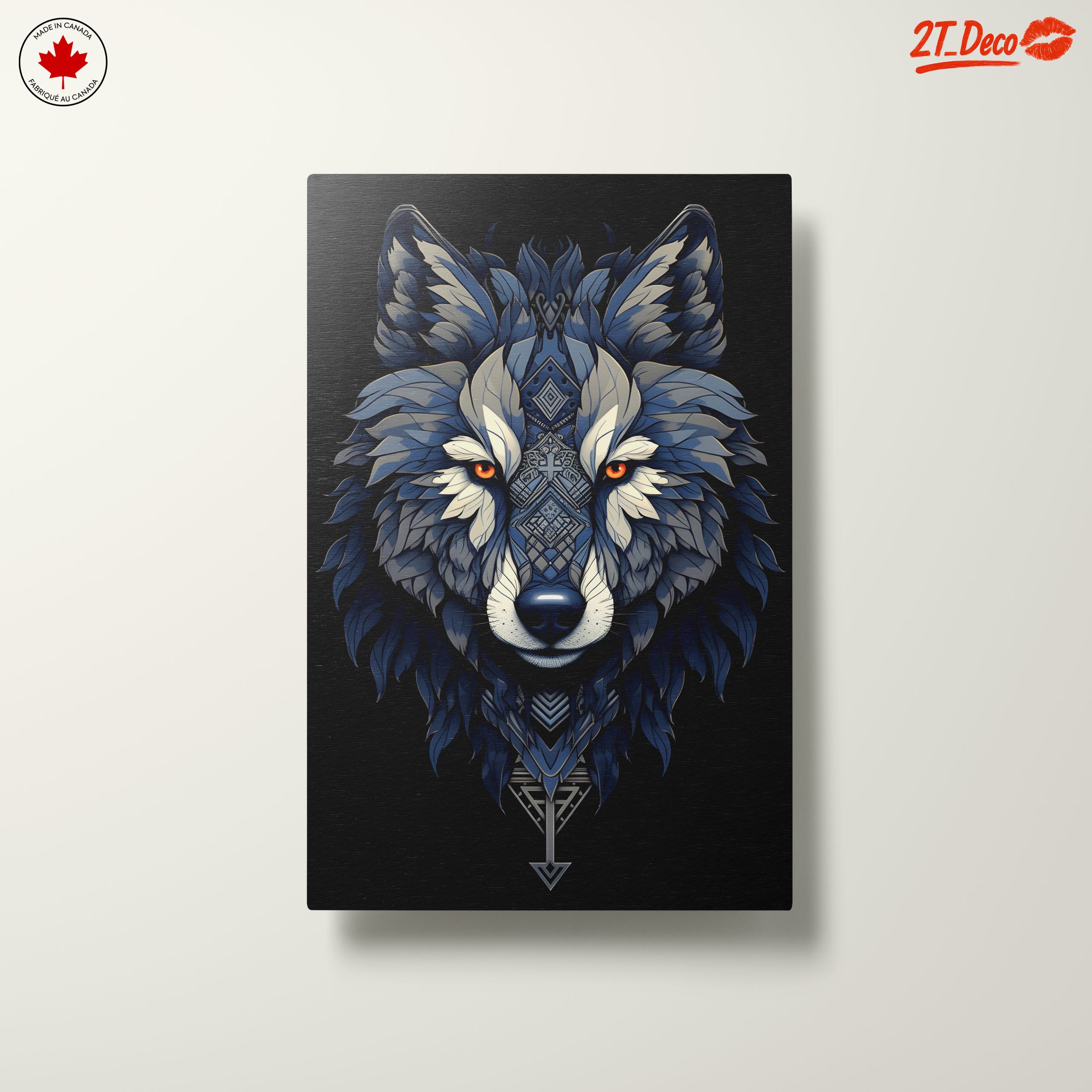 Stylized Wolf Art with Intricate Designs - Image 10