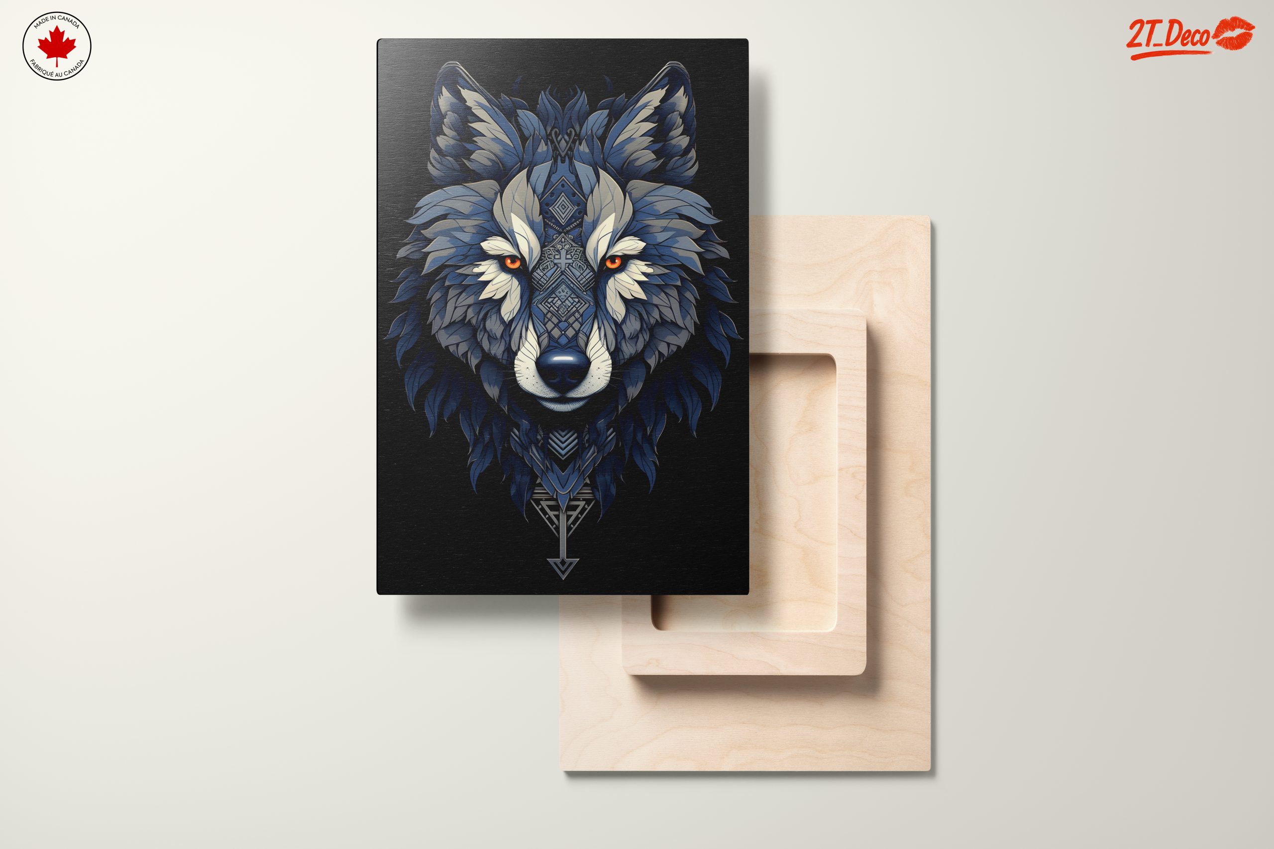 Stylized Wolf Art with Intricate Designs - Image 11