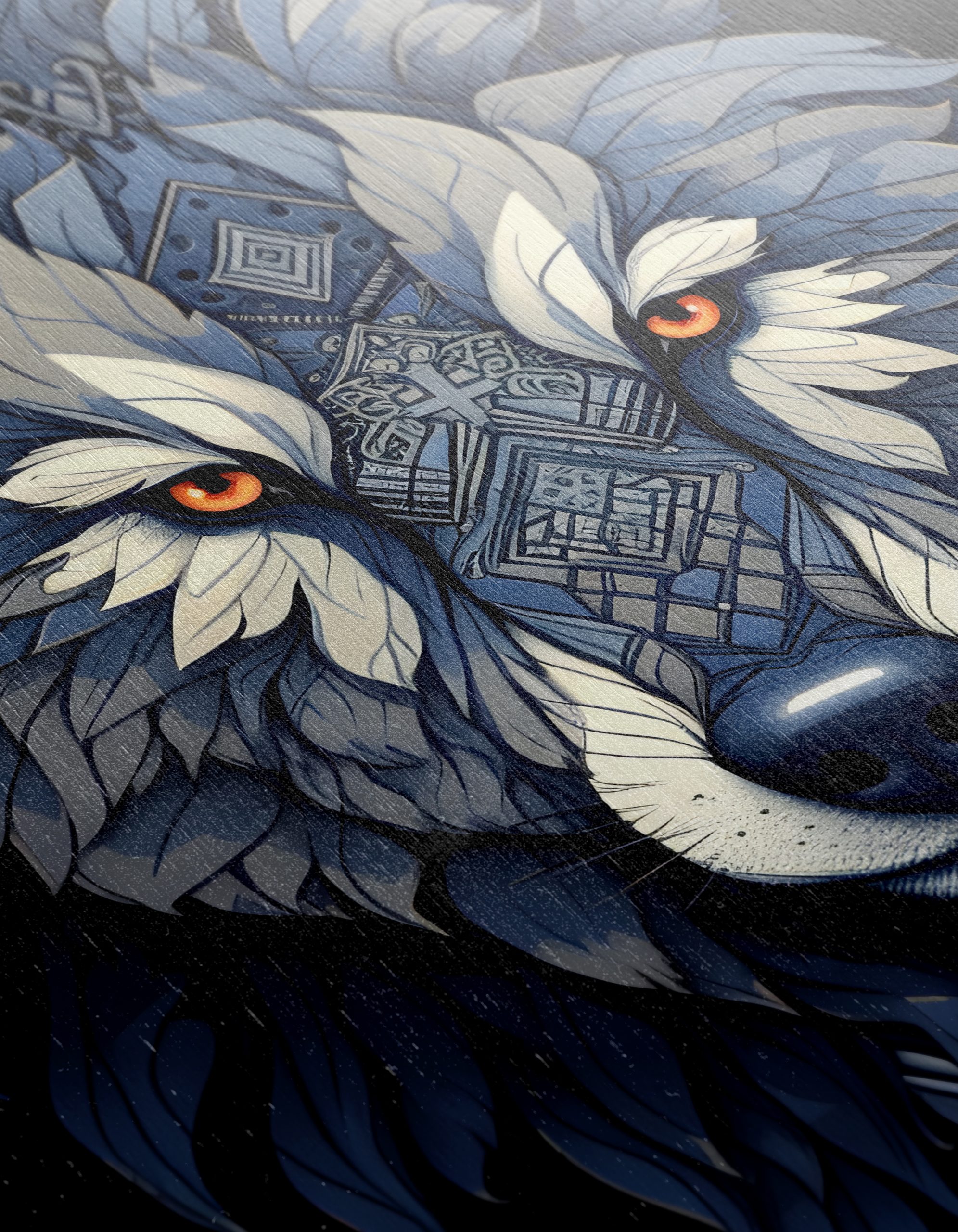 Stylized Wolf Art with Intricate Designs - Image 12