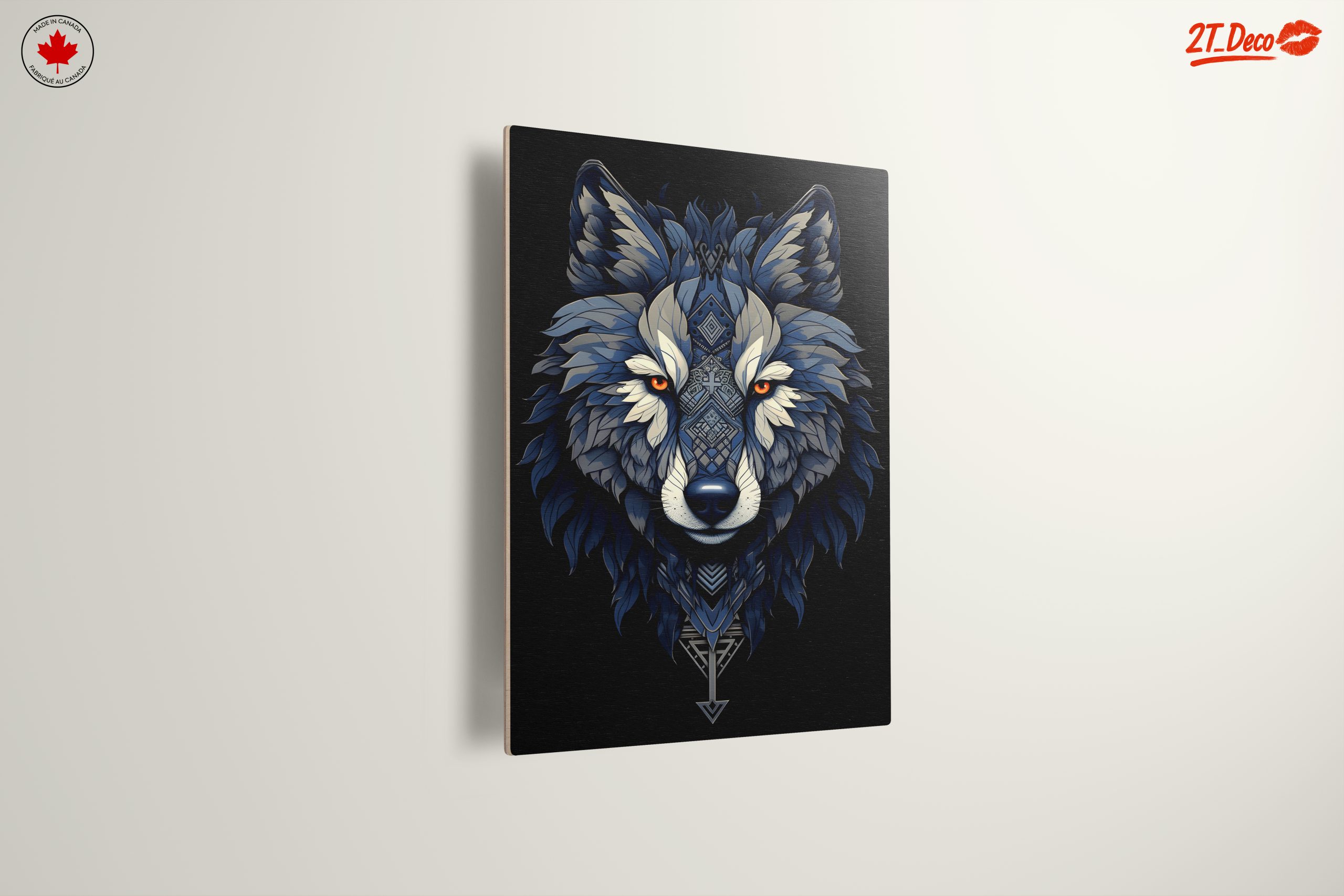 Stylized Wolf Art with Intricate Designs - Image 13