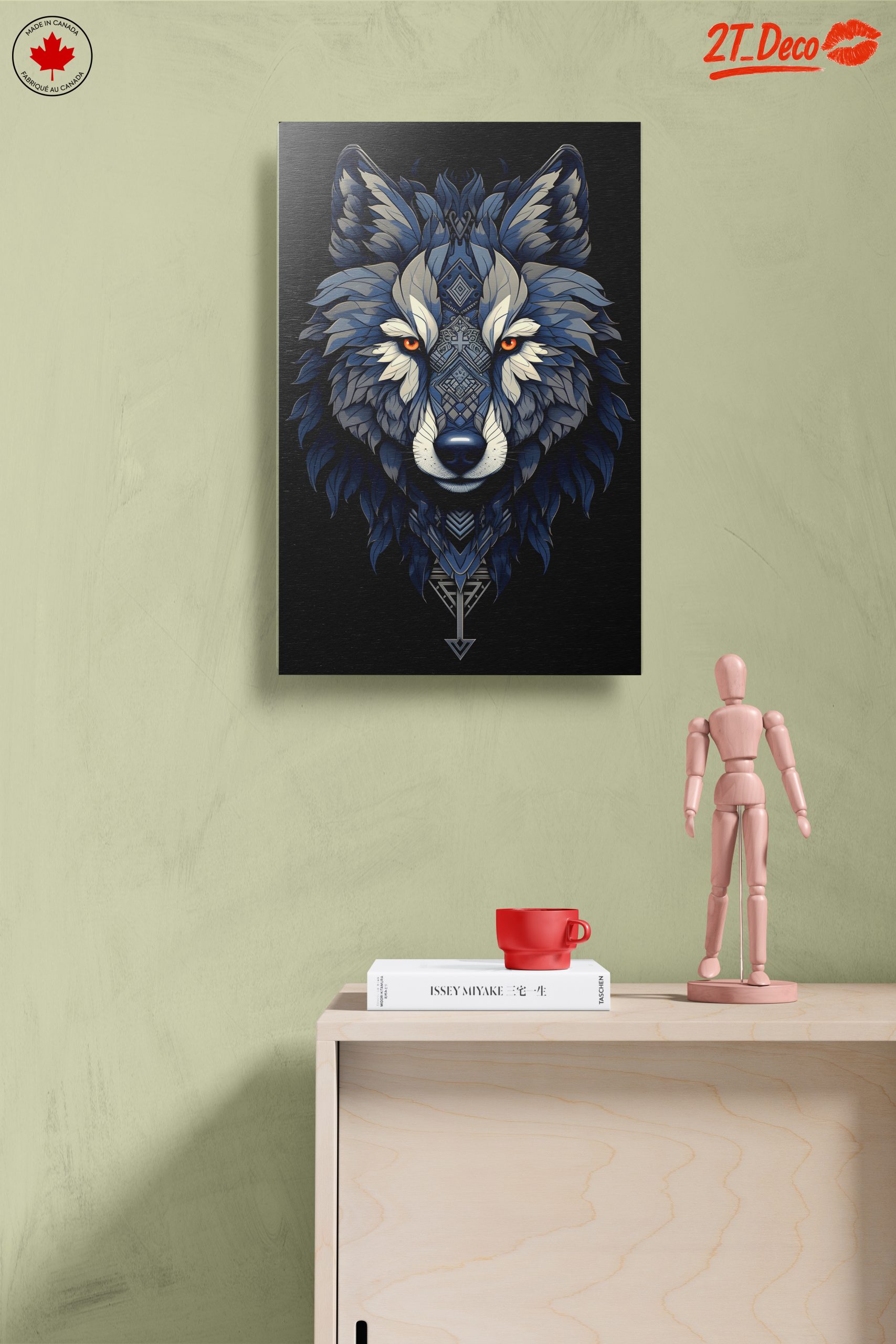 Stylized Wolf Art with Intricate Designs - Image 14