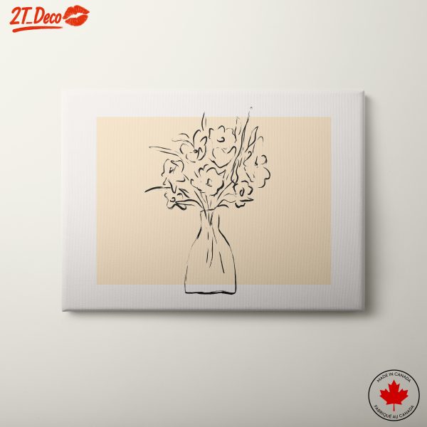 Stylized Floral Composition in a Vase