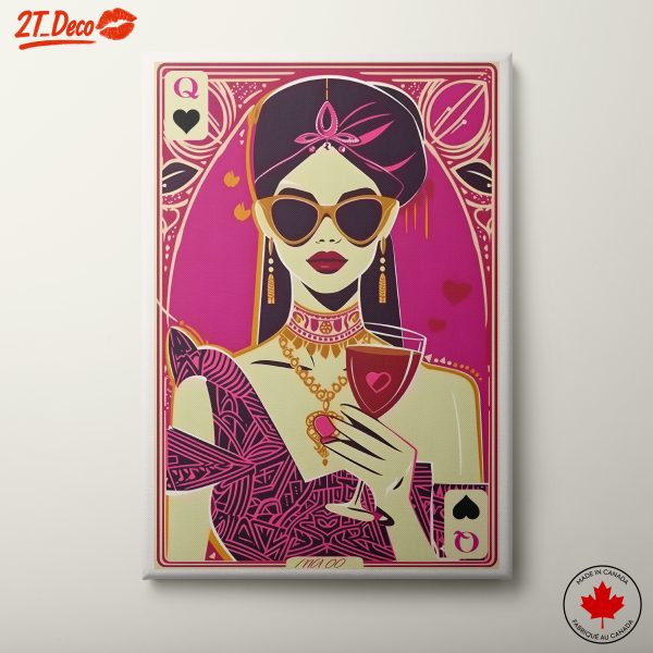Stylized Queen of Hearts Illustration