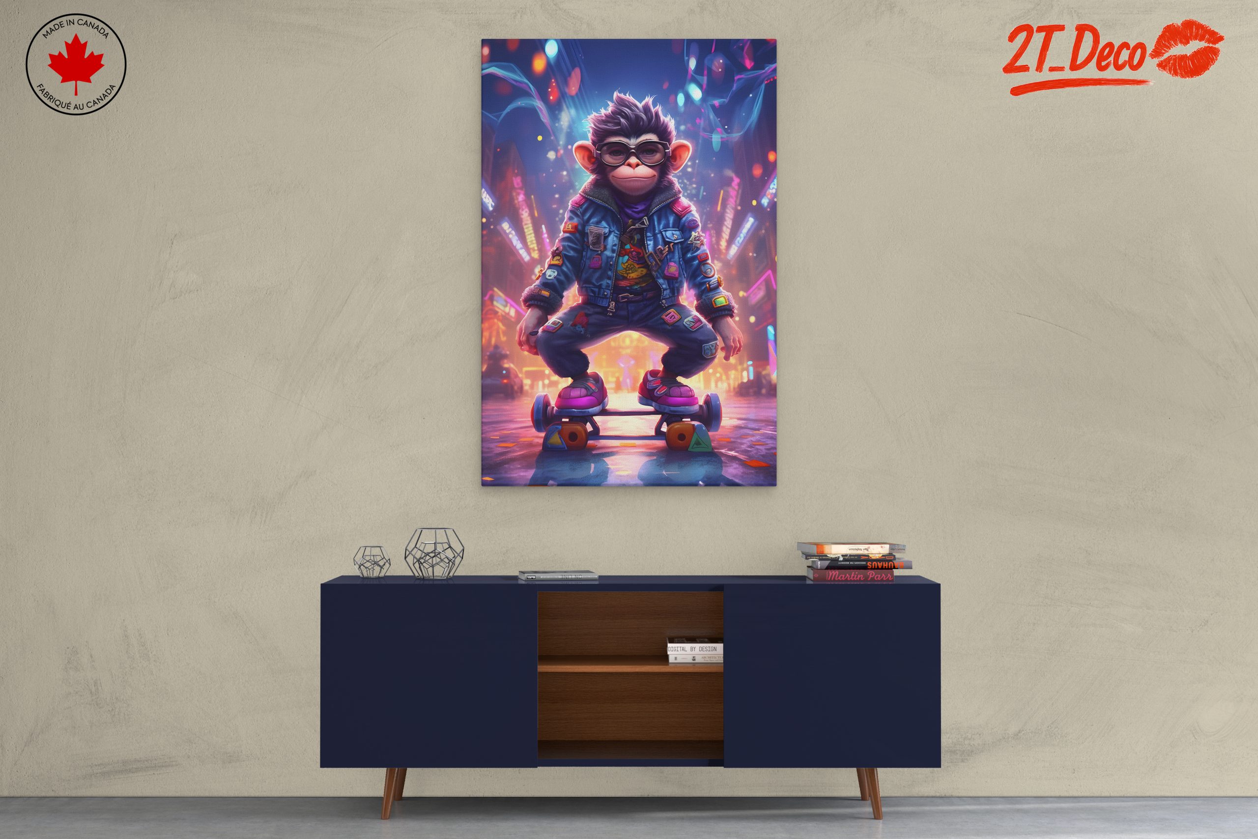 Stylish Skating Monkey Character Art - Image 3