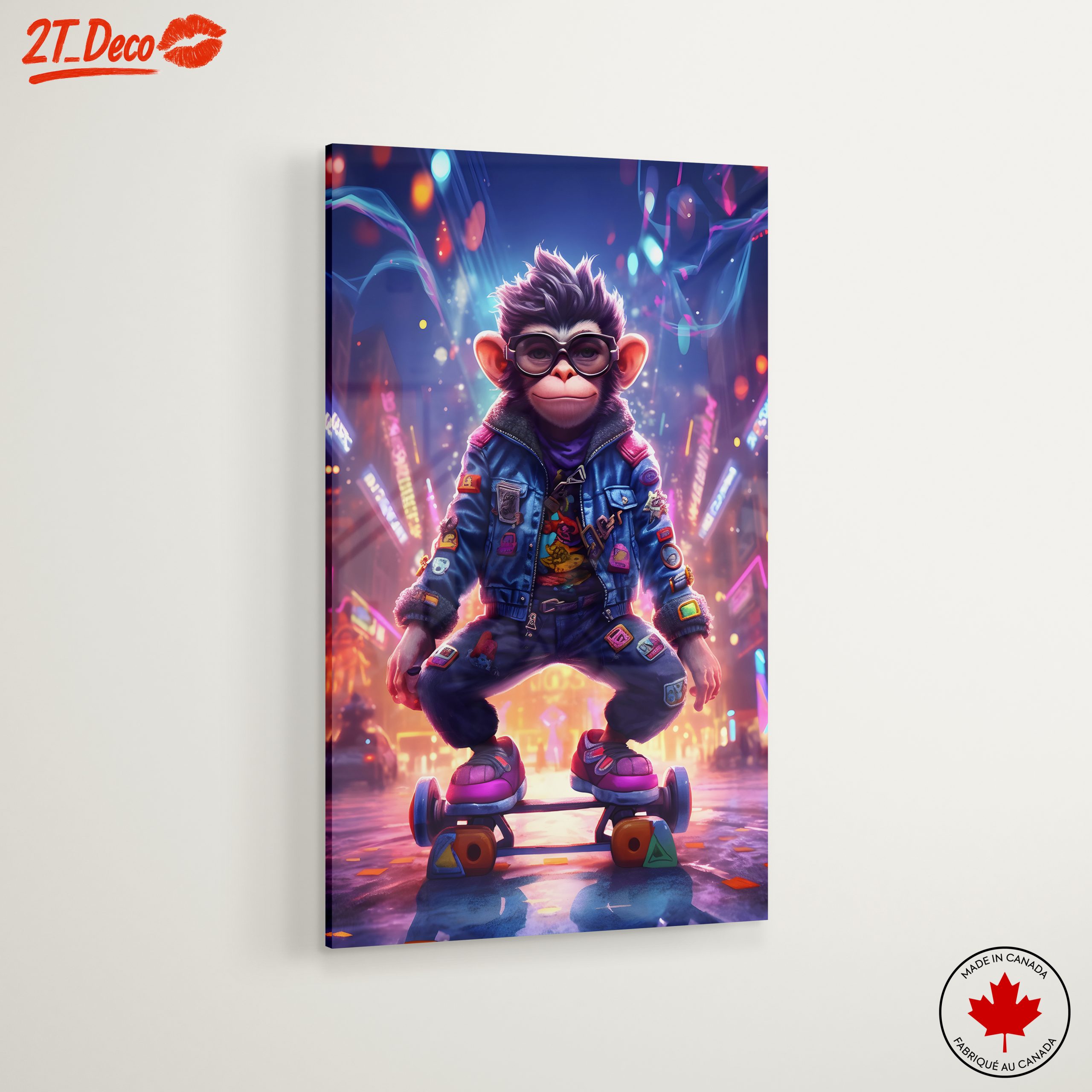 Stylish Skating Monkey Character Art - Image 6