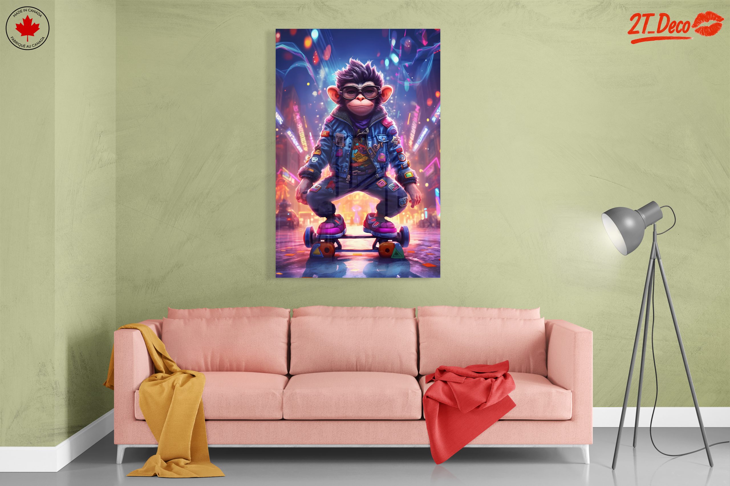Stylish Skating Monkey Character Art - Image 7