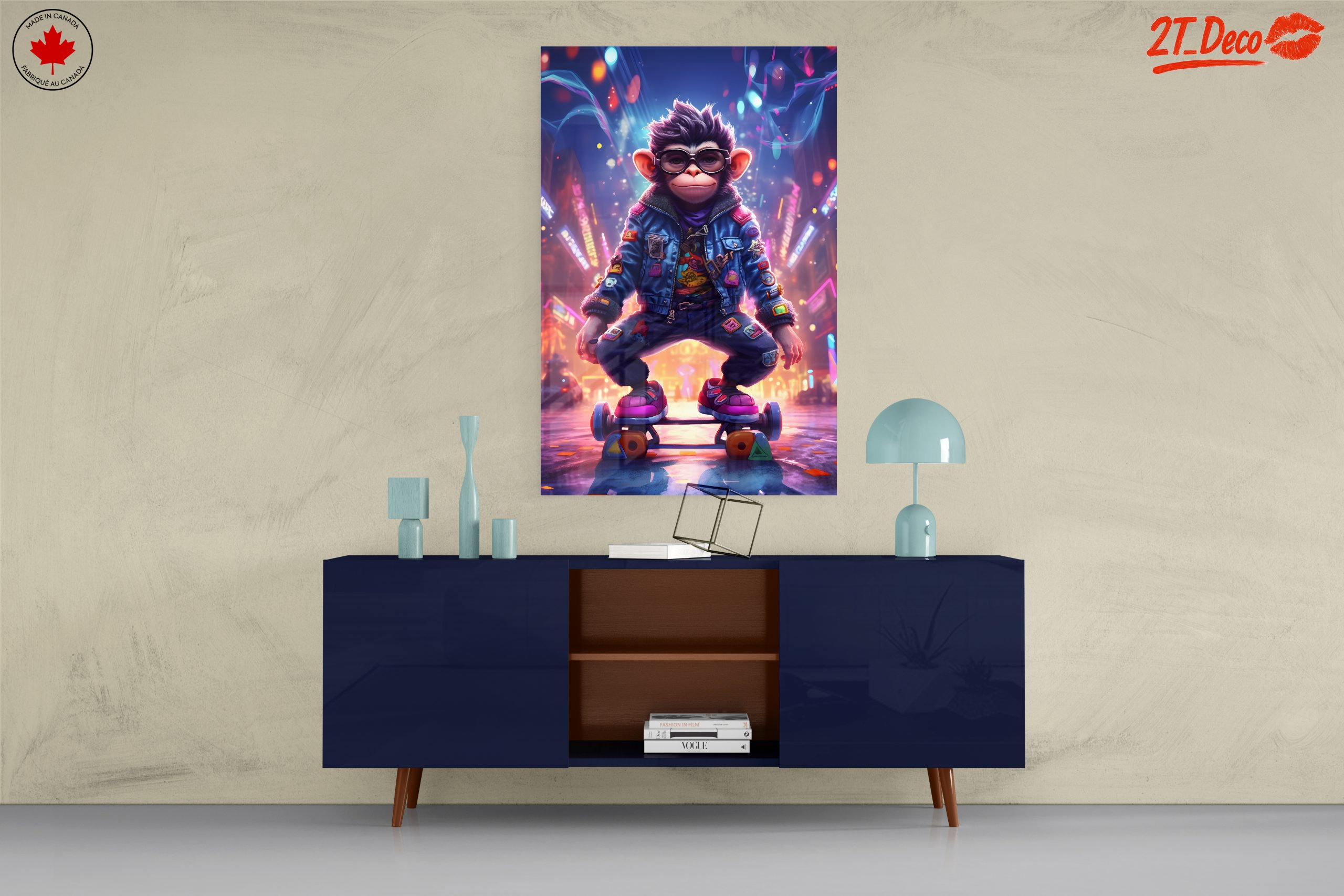 Stylish Skating Monkey Character Art - Image 8