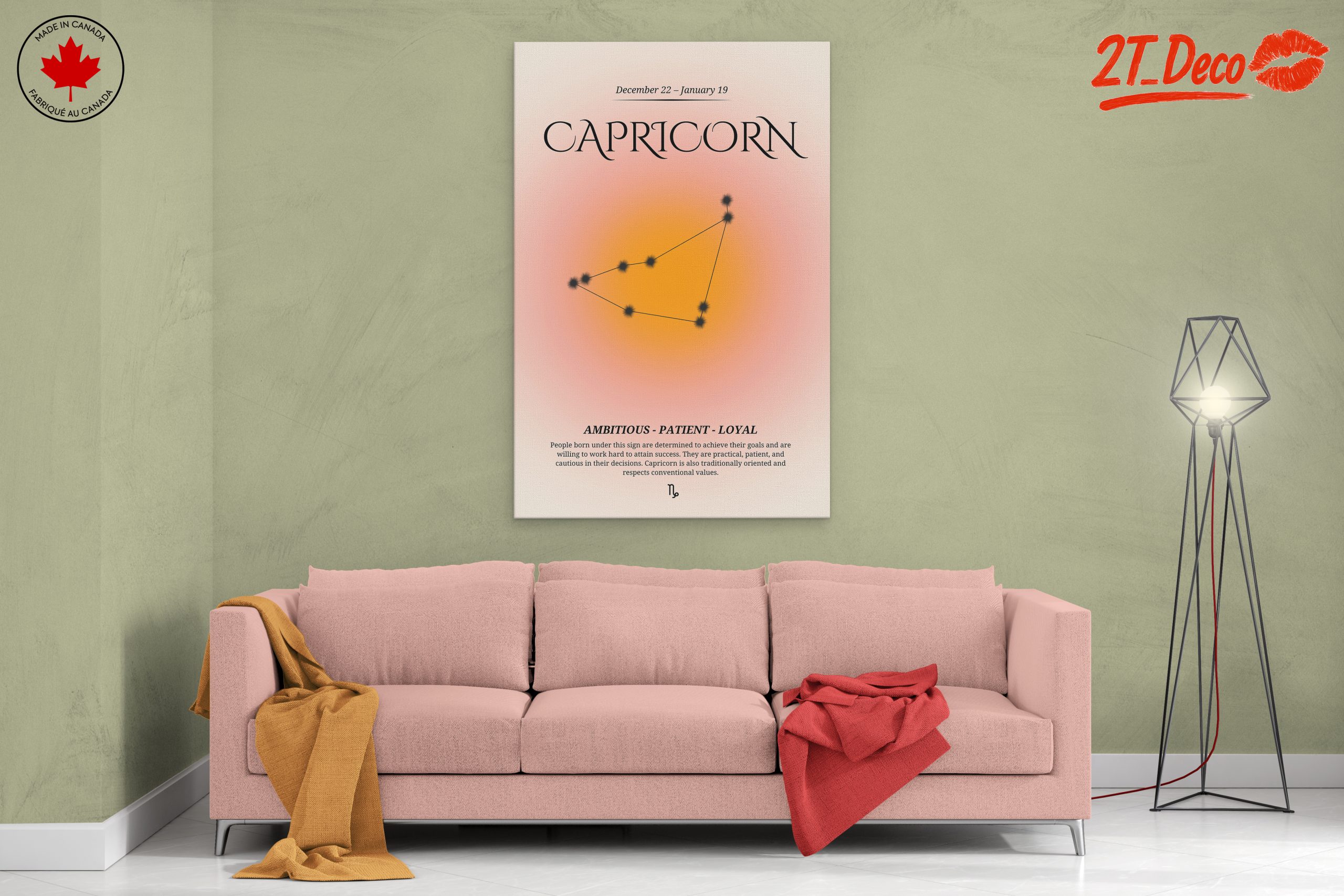 Capricorn Zodiac Sign Art with Ambitious Traits - Image 2