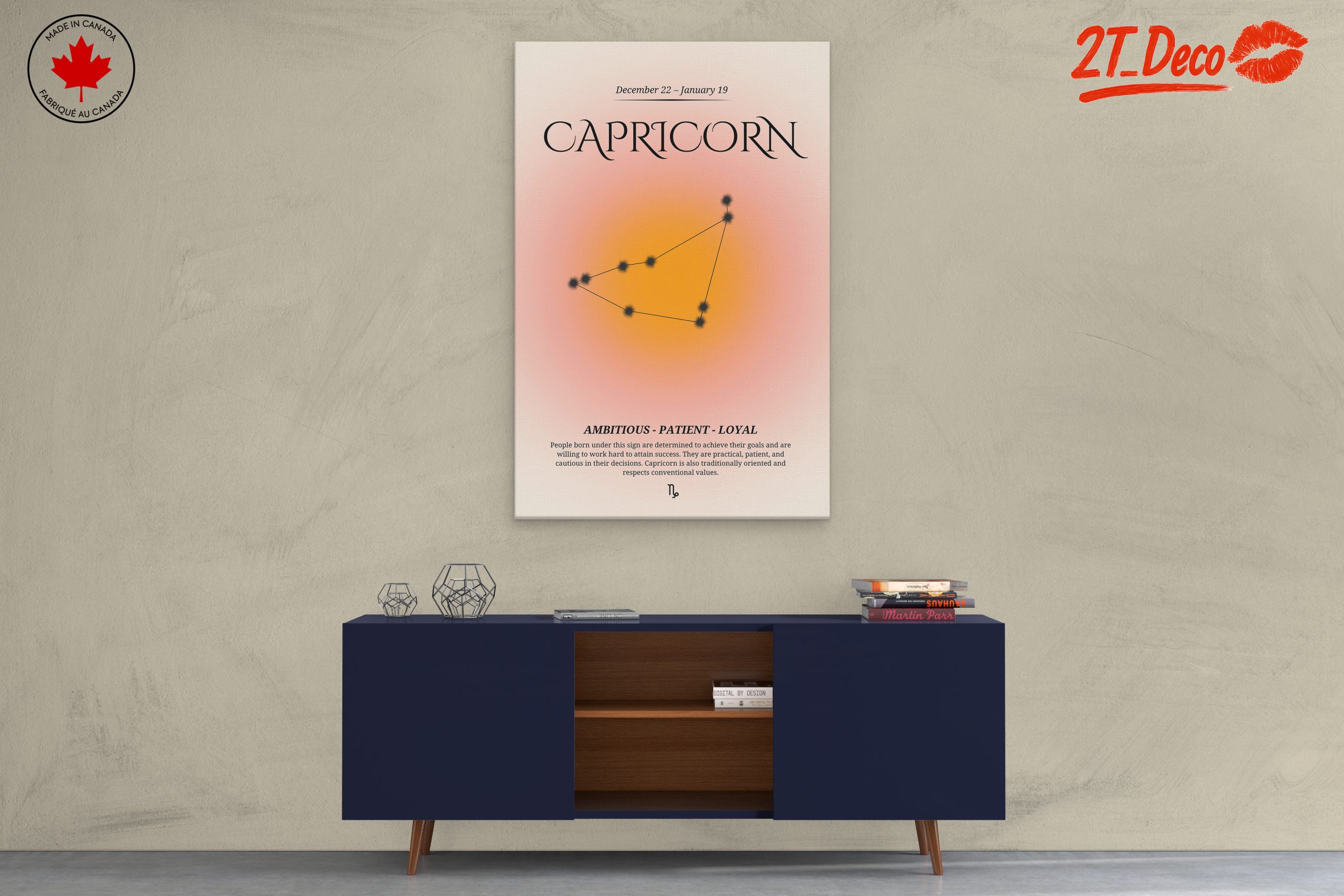 Capricorn Zodiac Sign Art with Ambitious Traits - Image 3