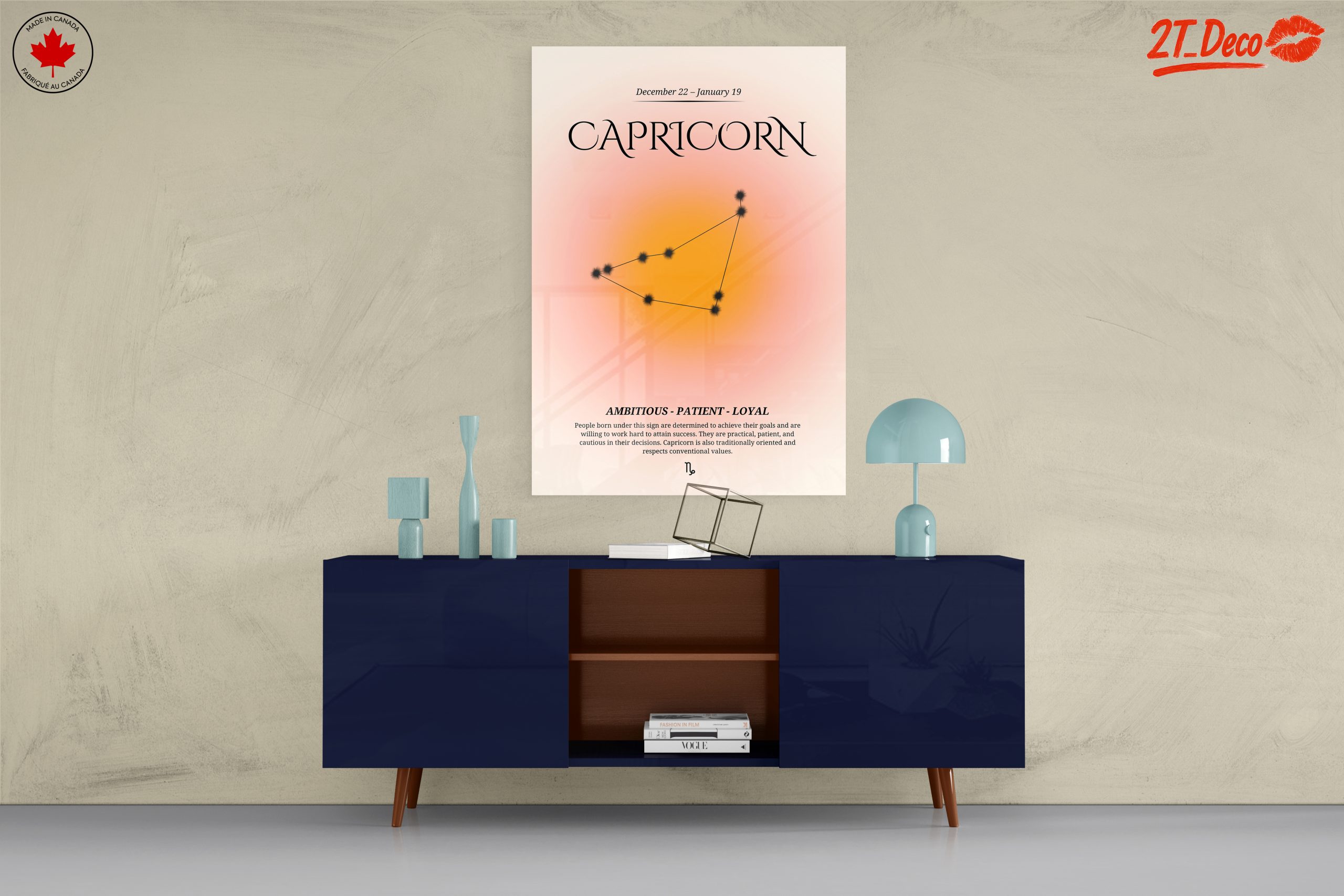 Capricorn Zodiac Sign Art with Ambitious Traits - Image 8