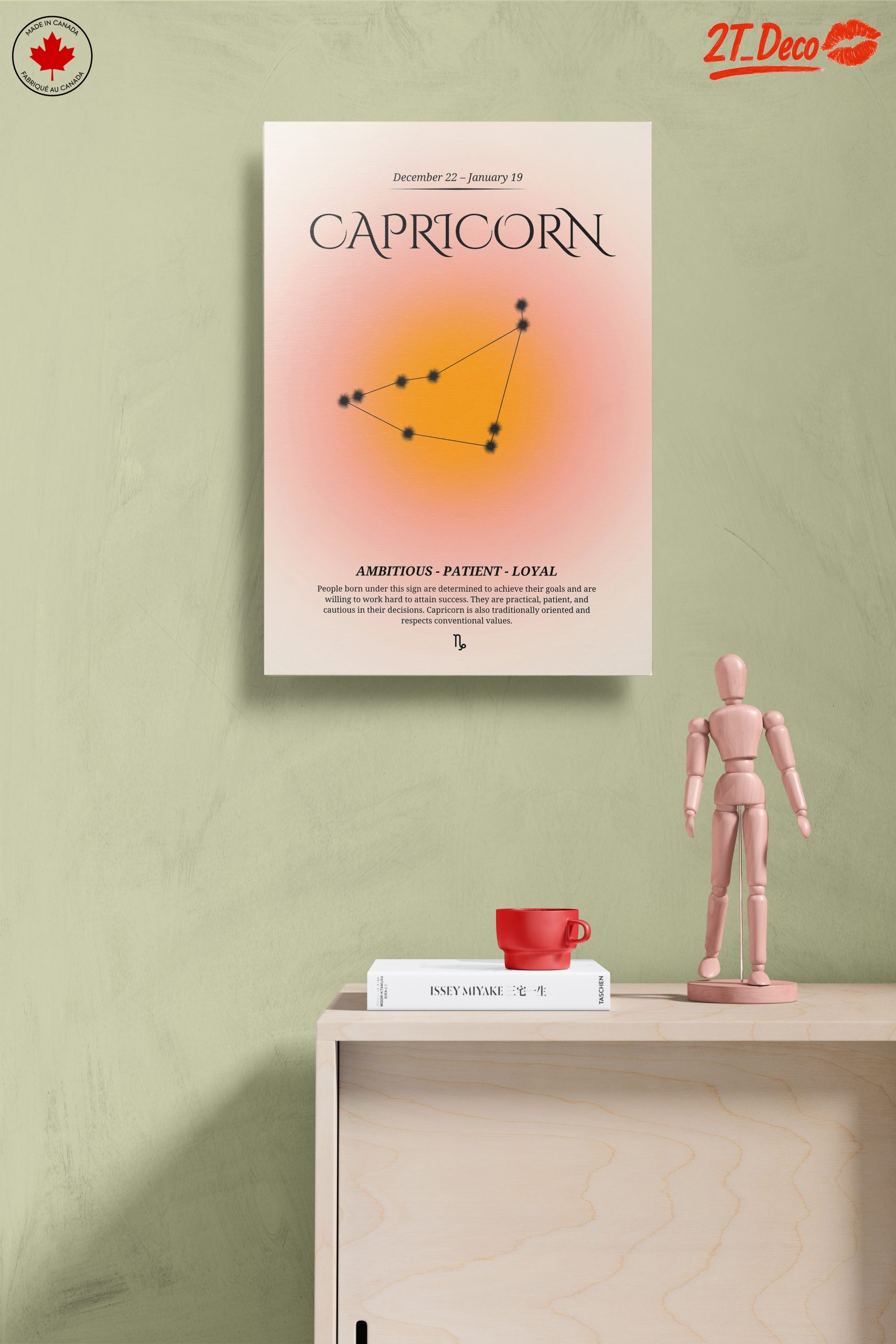 Capricorn Zodiac Sign Art with Ambitious Traits - Image 14