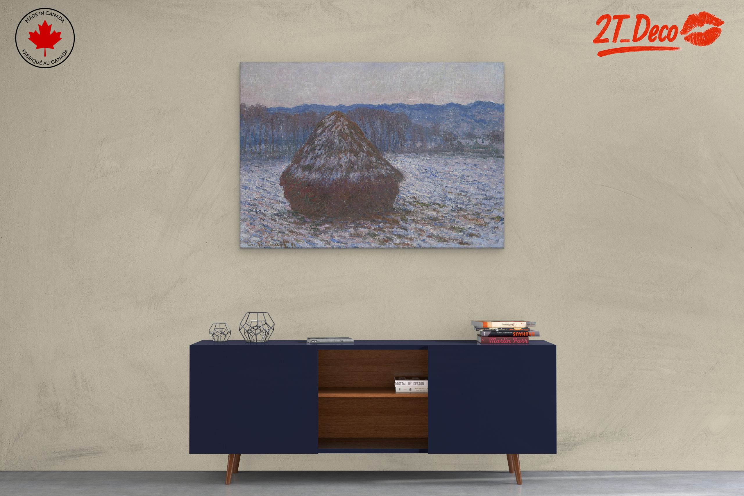 Winter Landscape with Haystack - Image 3