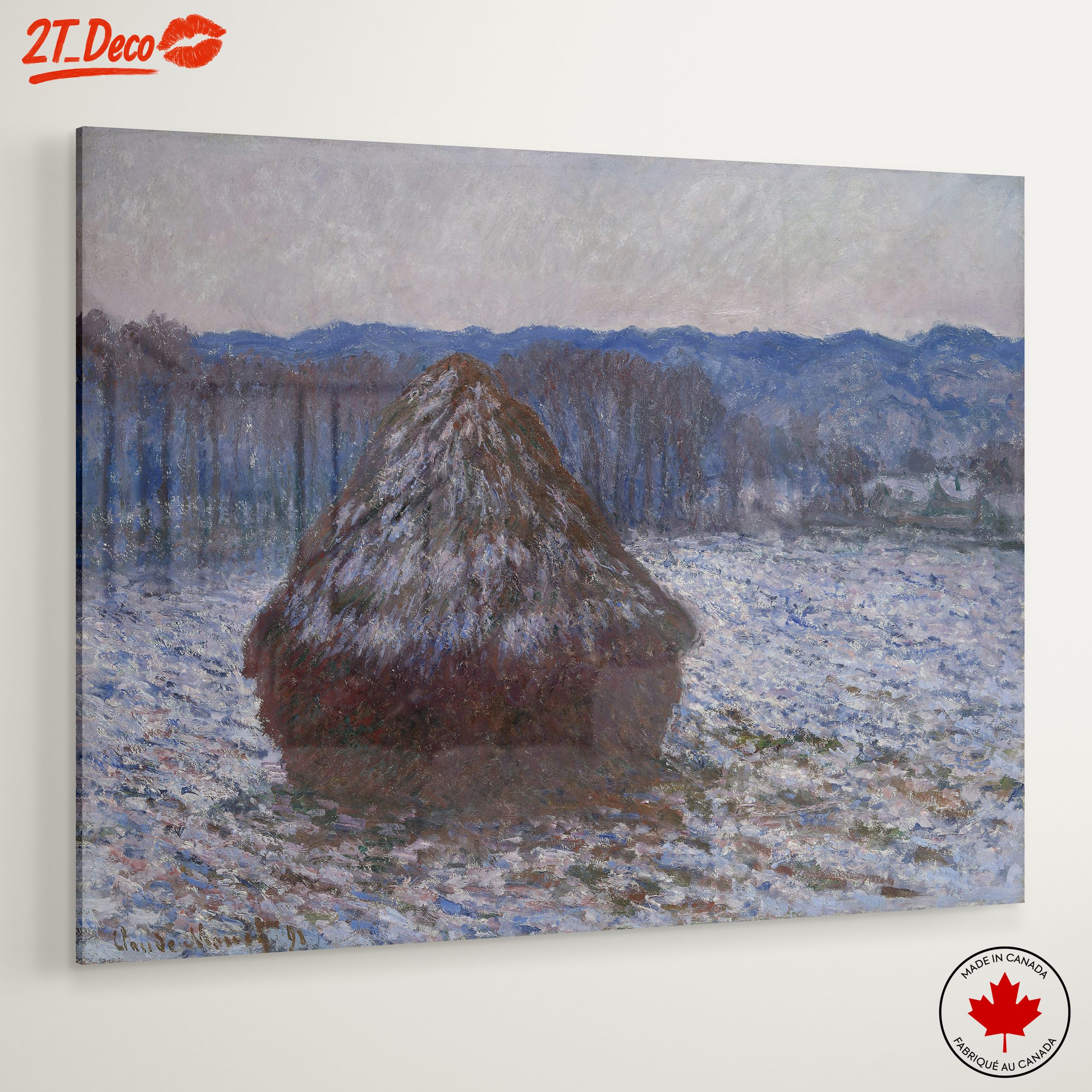 Winter Landscape with Haystack - Image 6
