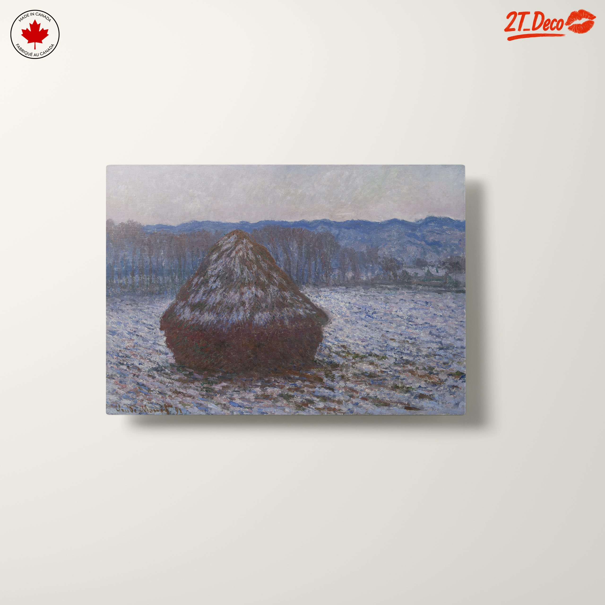Winter Landscape with Haystack - Image 10