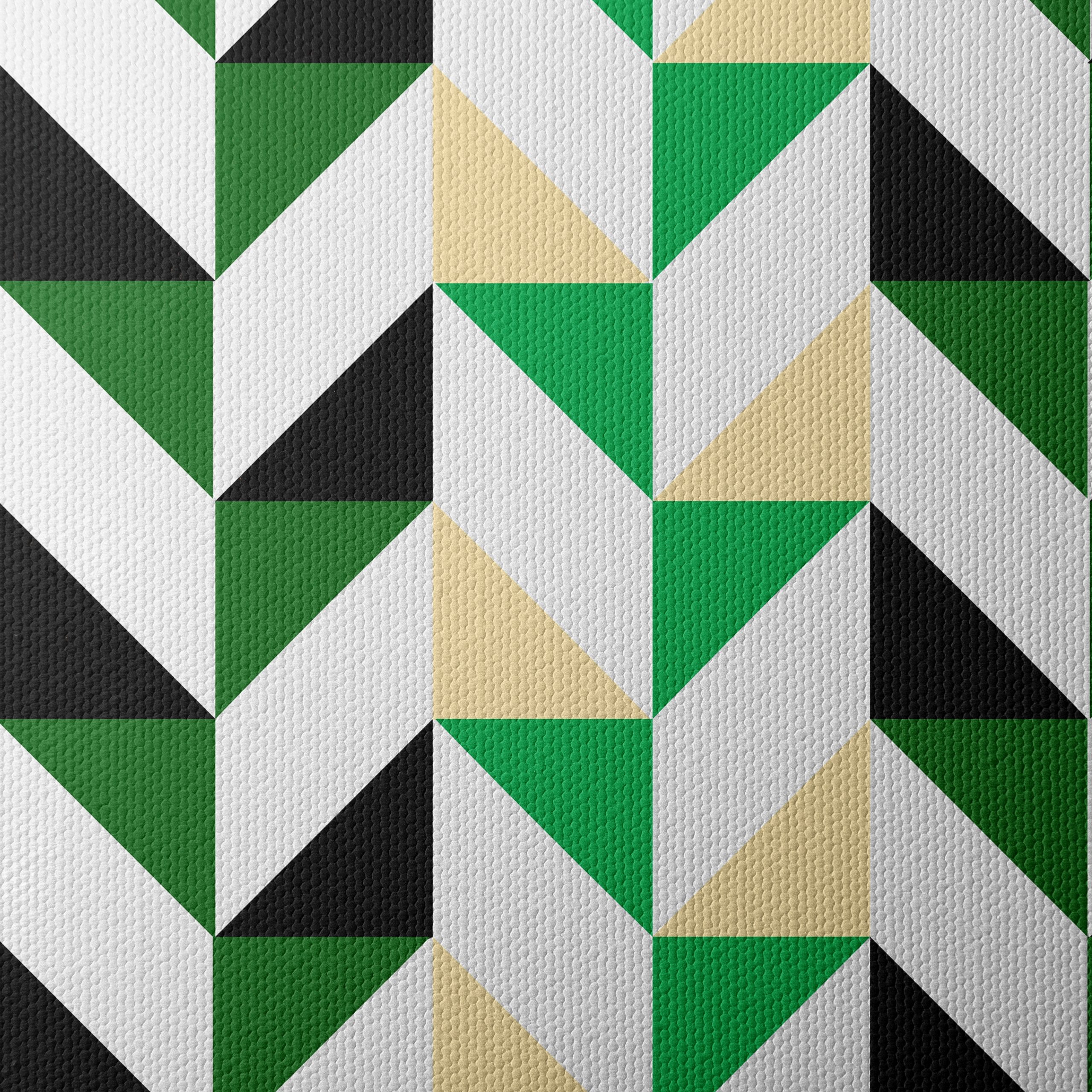 Stylish Geometric Pattern in Green and Black - Image 4