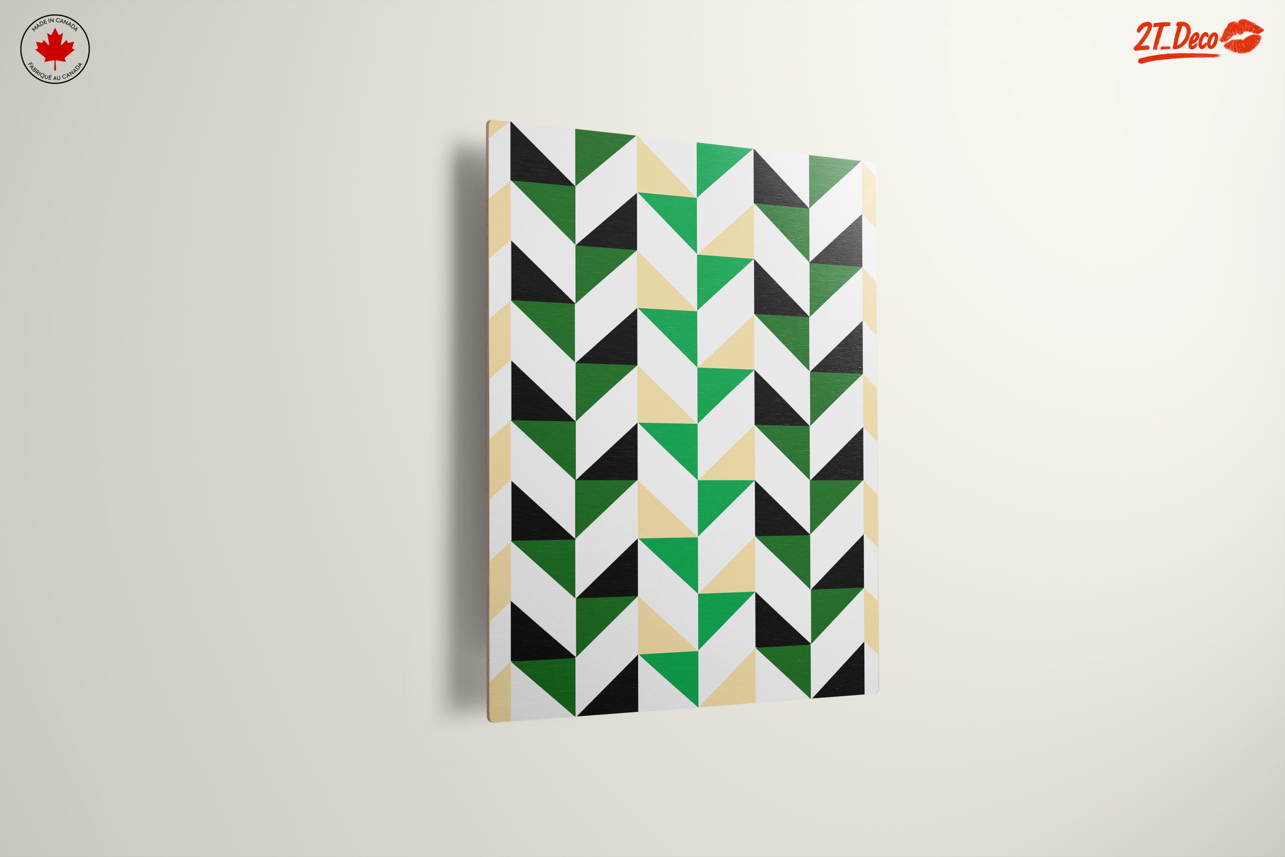 Stylish Geometric Pattern in Green and Black - Image 13