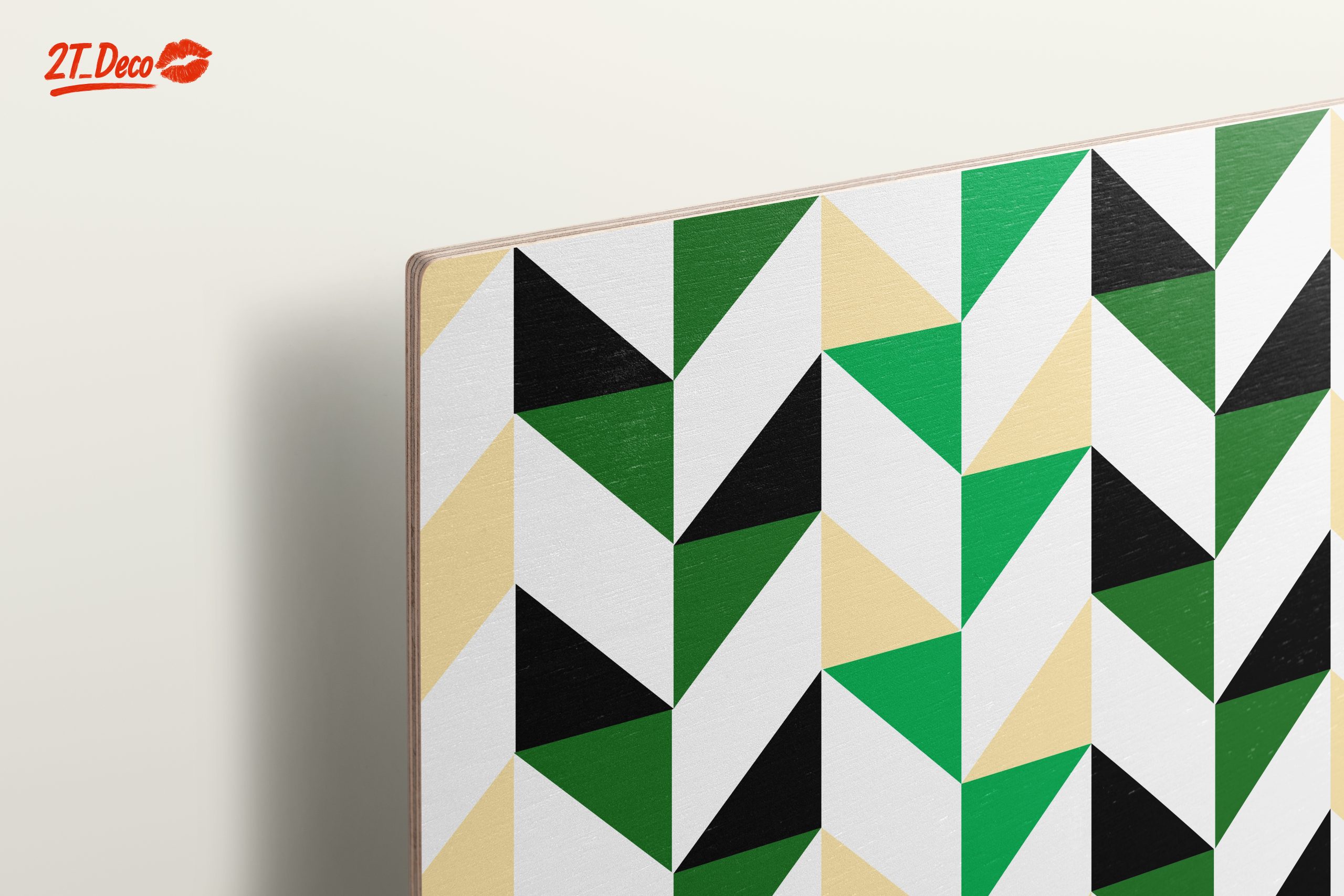 Stylish Geometric Pattern in Green and Black - Image 15