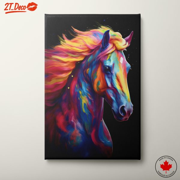 Vibrant Horse Canvas Art for Animal Lovers