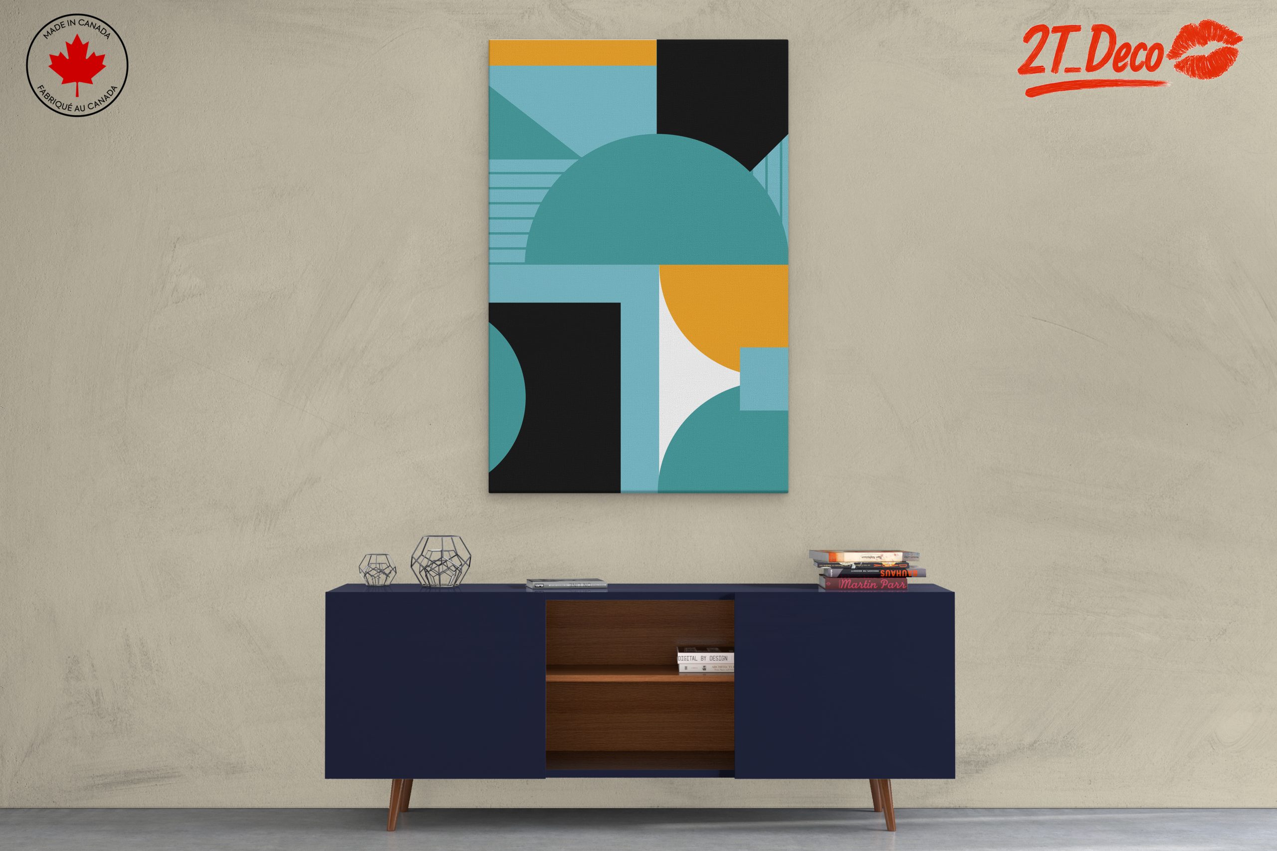 Geometric Abstract Composition in Modern Colors - Image 3