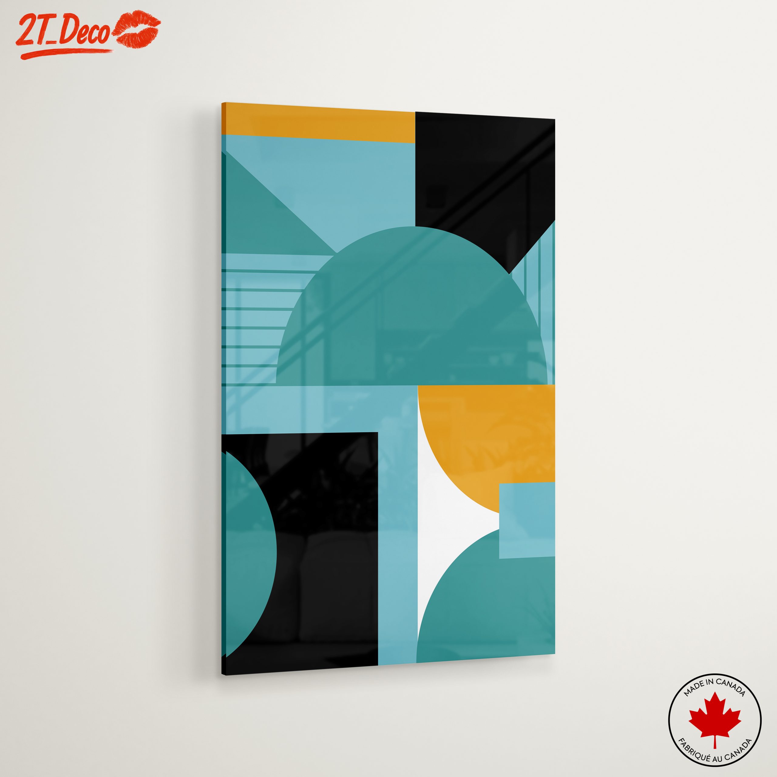 Geometric Abstract Composition in Modern Colors - Image 6