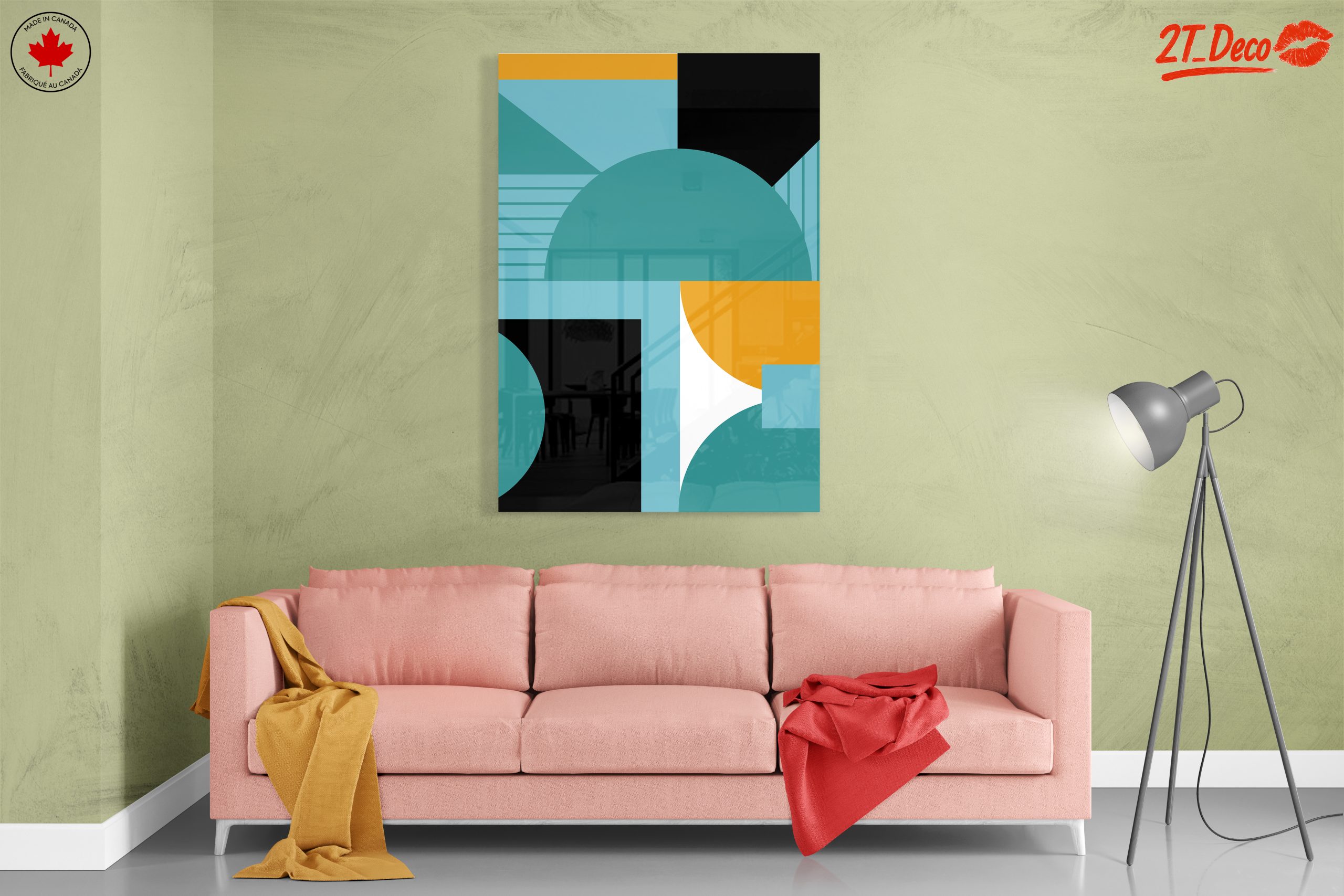Geometric Abstract Composition in Modern Colors - Image 7