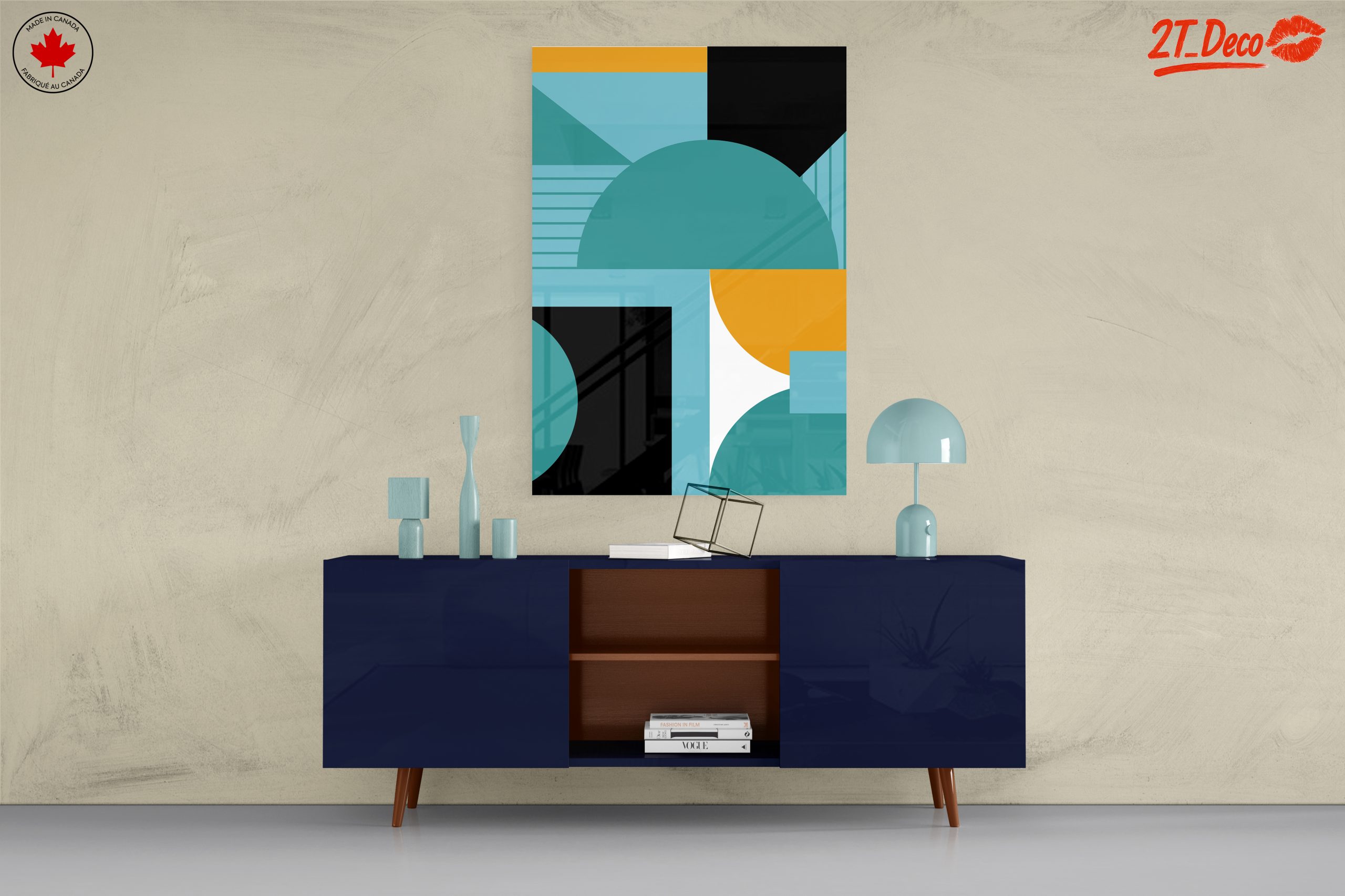 Geometric Abstract Composition in Modern Colors - Image 8