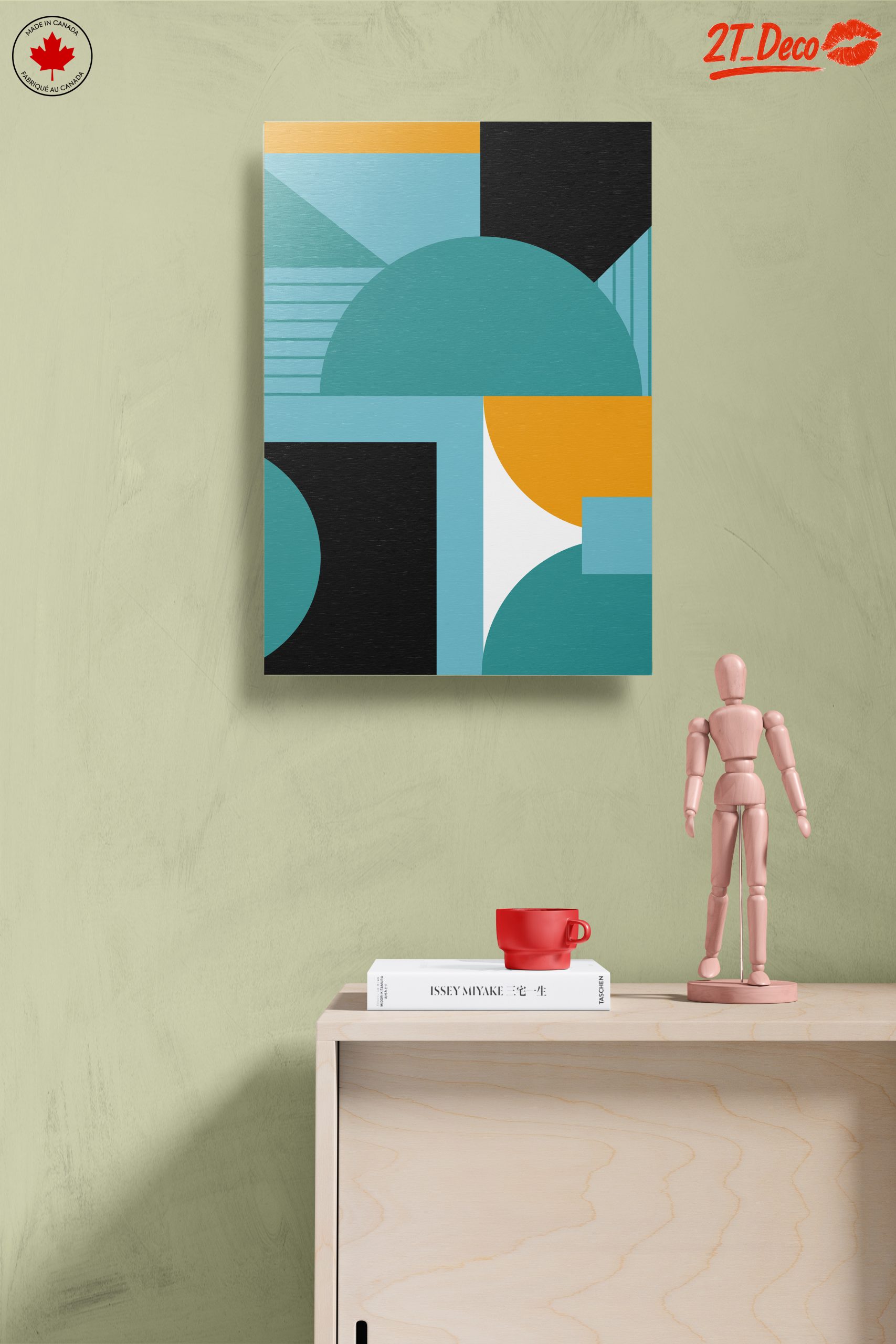 Geometric Abstract Composition in Modern Colors - Image 14