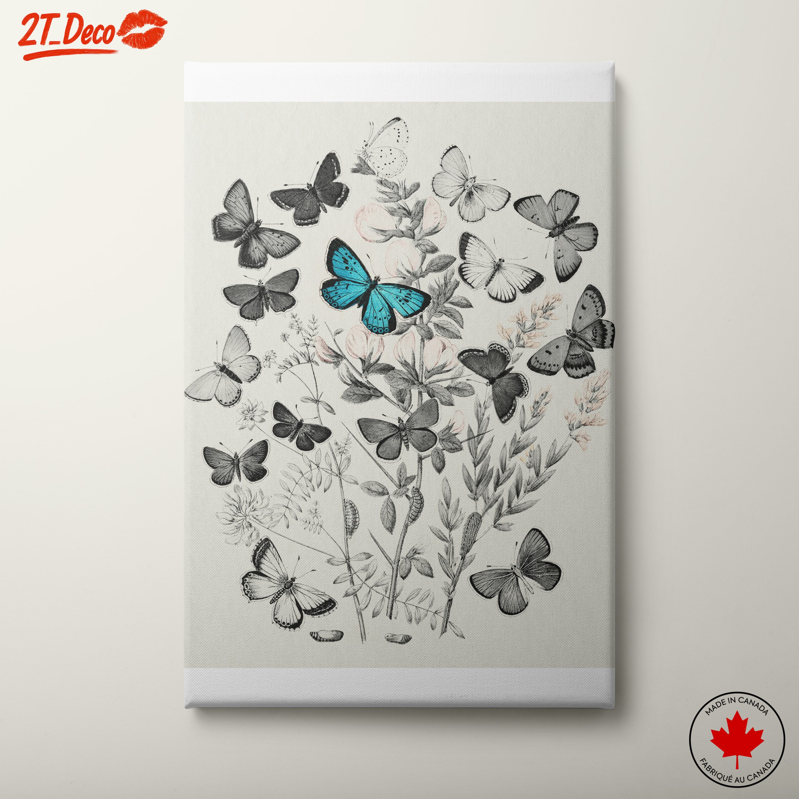 Enchanting Botanical Art Featuring Butterflies