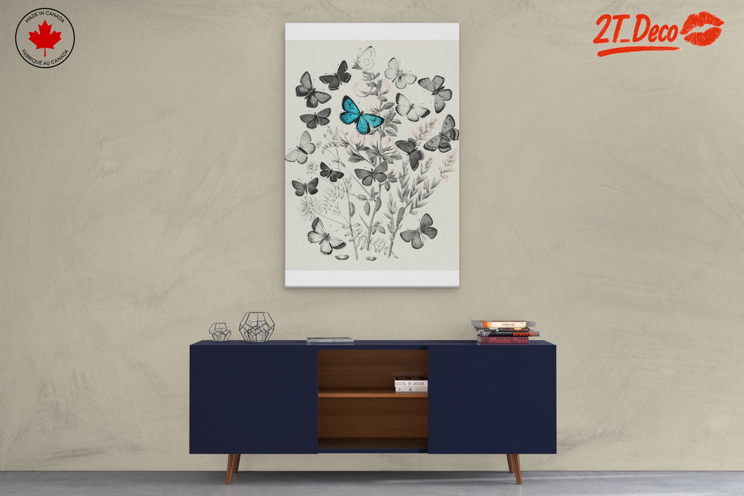 Enchanting Botanical Art Featuring Butterflies - Image 3