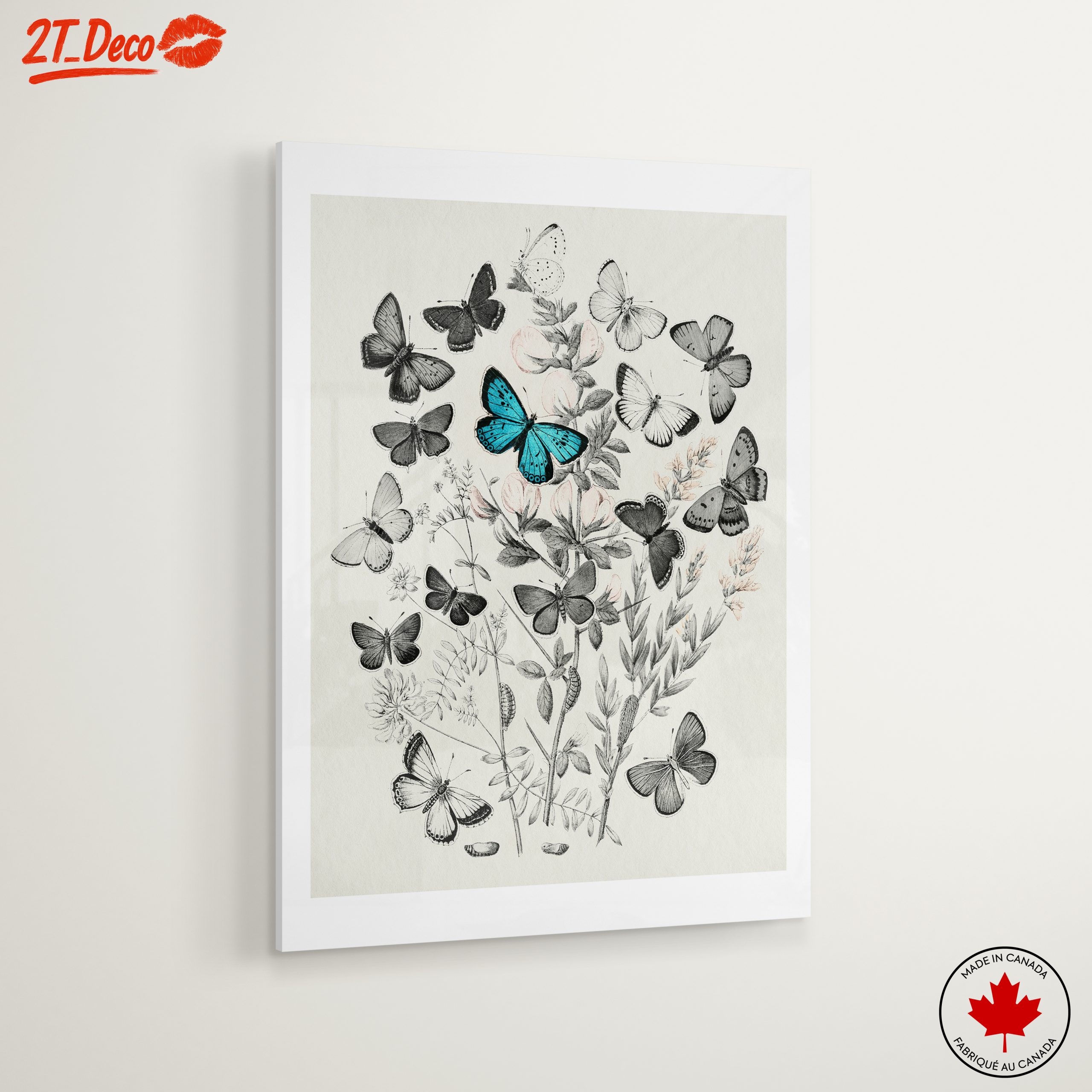 Enchanting Botanical Art Featuring Butterflies - Image 6