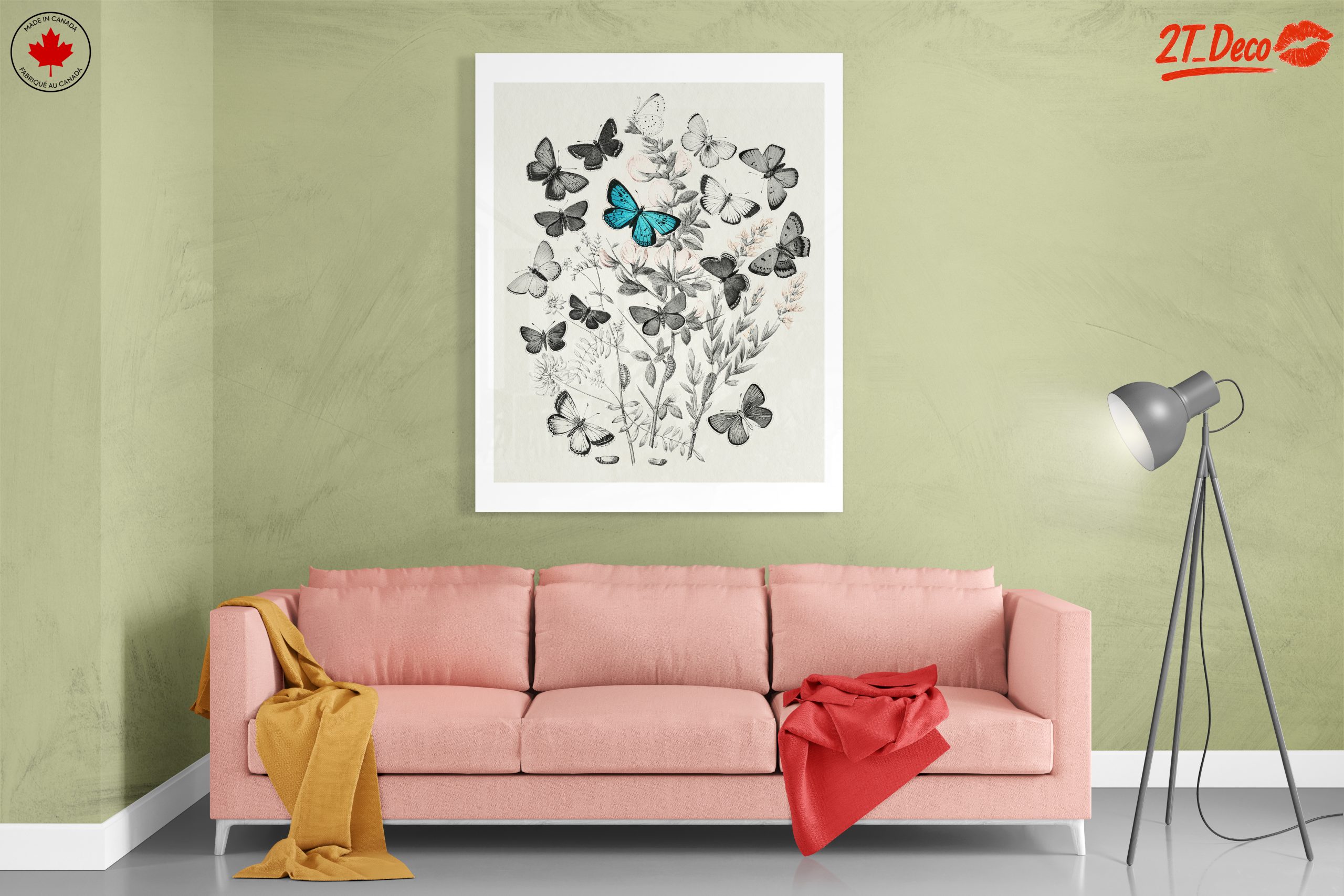 Enchanting Botanical Art Featuring Butterflies - Image 7