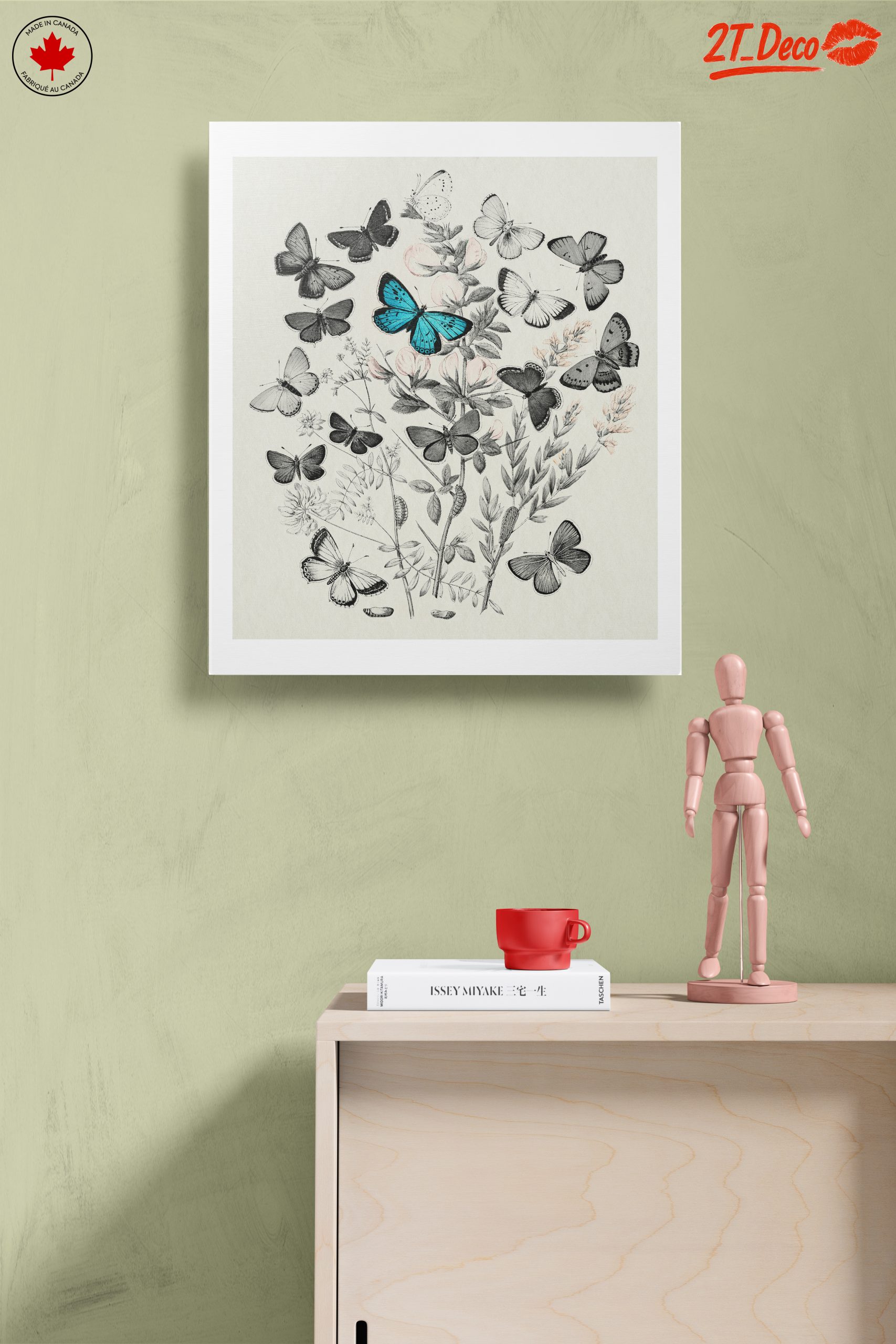 Enchanting Botanical Art Featuring Butterflies - Image 14