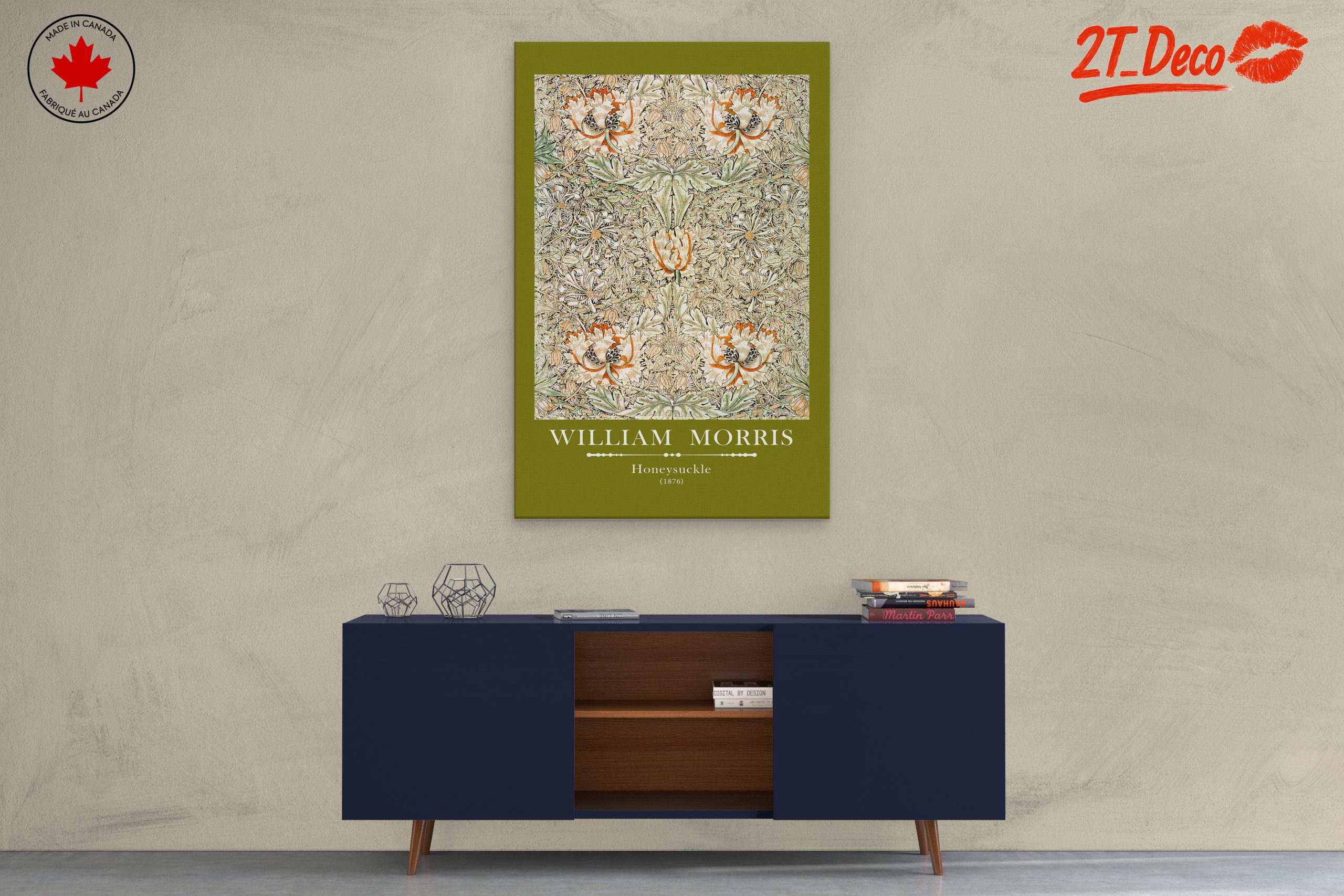 William Morris Honeysuckle Floral Art 2 - Image 3