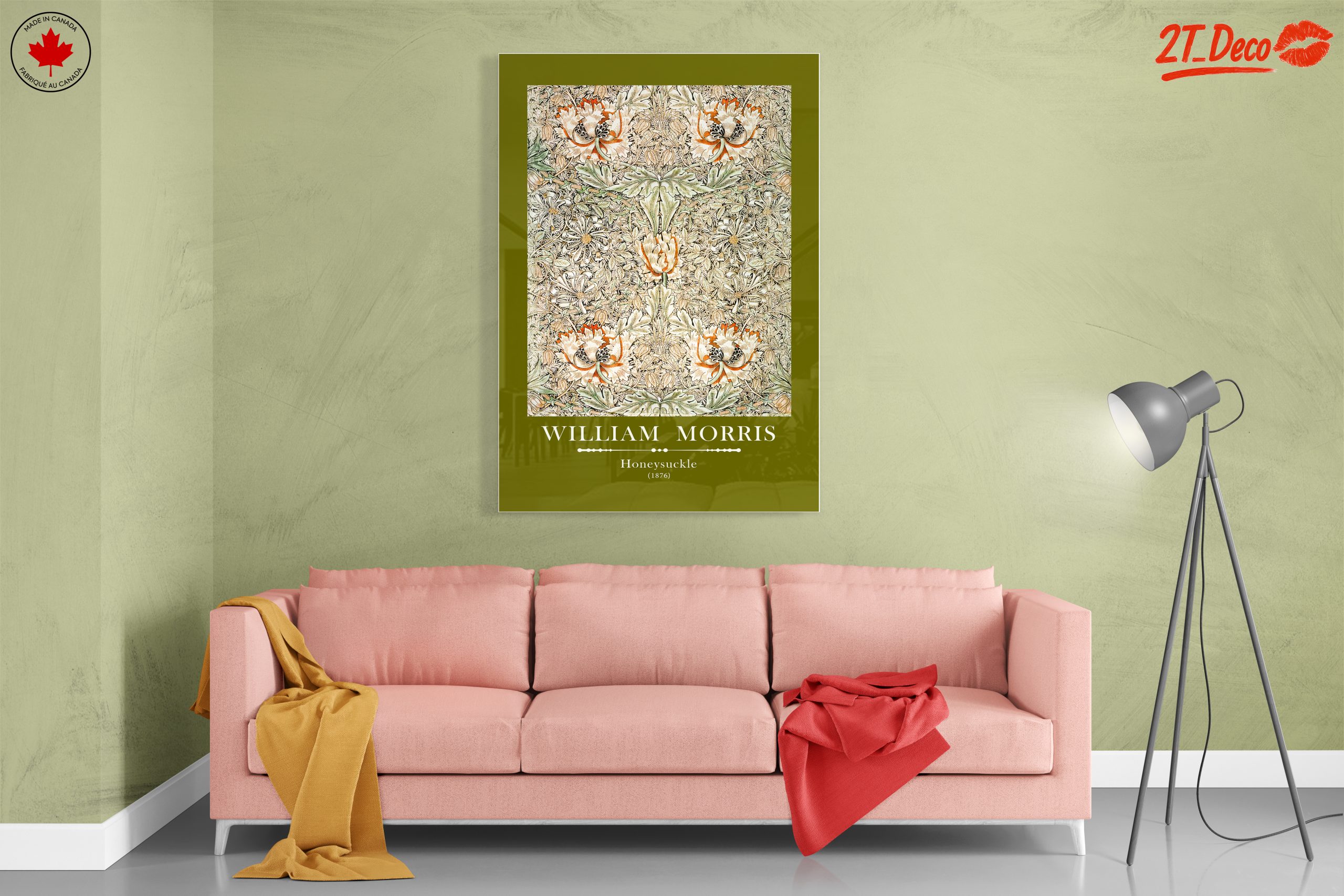 William Morris Honeysuckle Floral Art 2 - Image 7