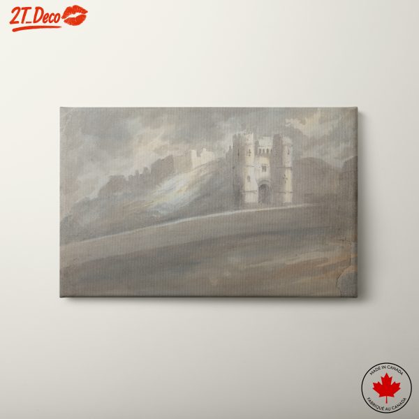 Majestic Castle in Dramatic Landscape Art