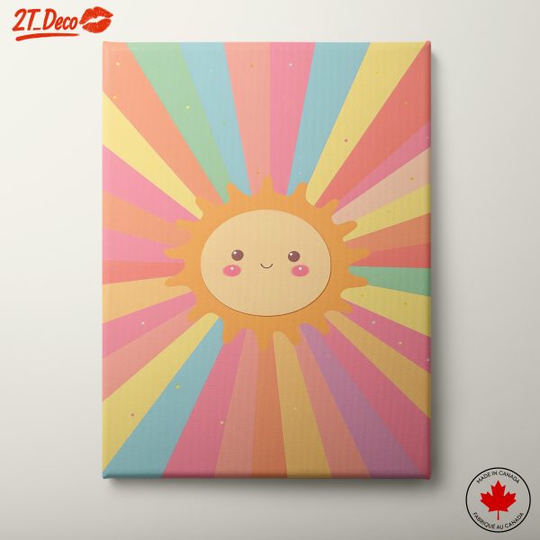 Playful Sun Character with Radiant Rays
