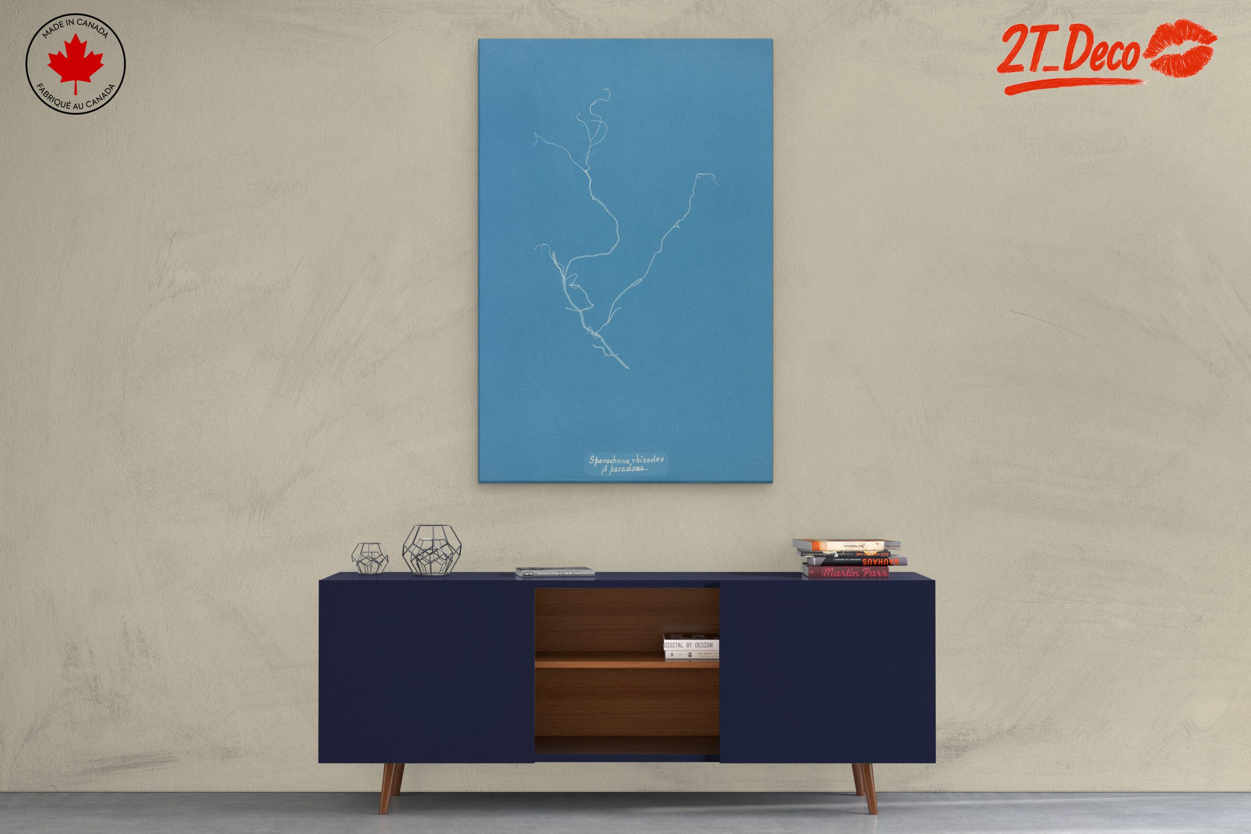 Minimalist Abstract Artwork in Blue - Image 3