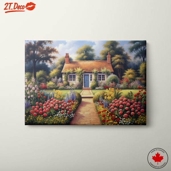 Charming Cottage Surrounded by Vibrant Flowers 2