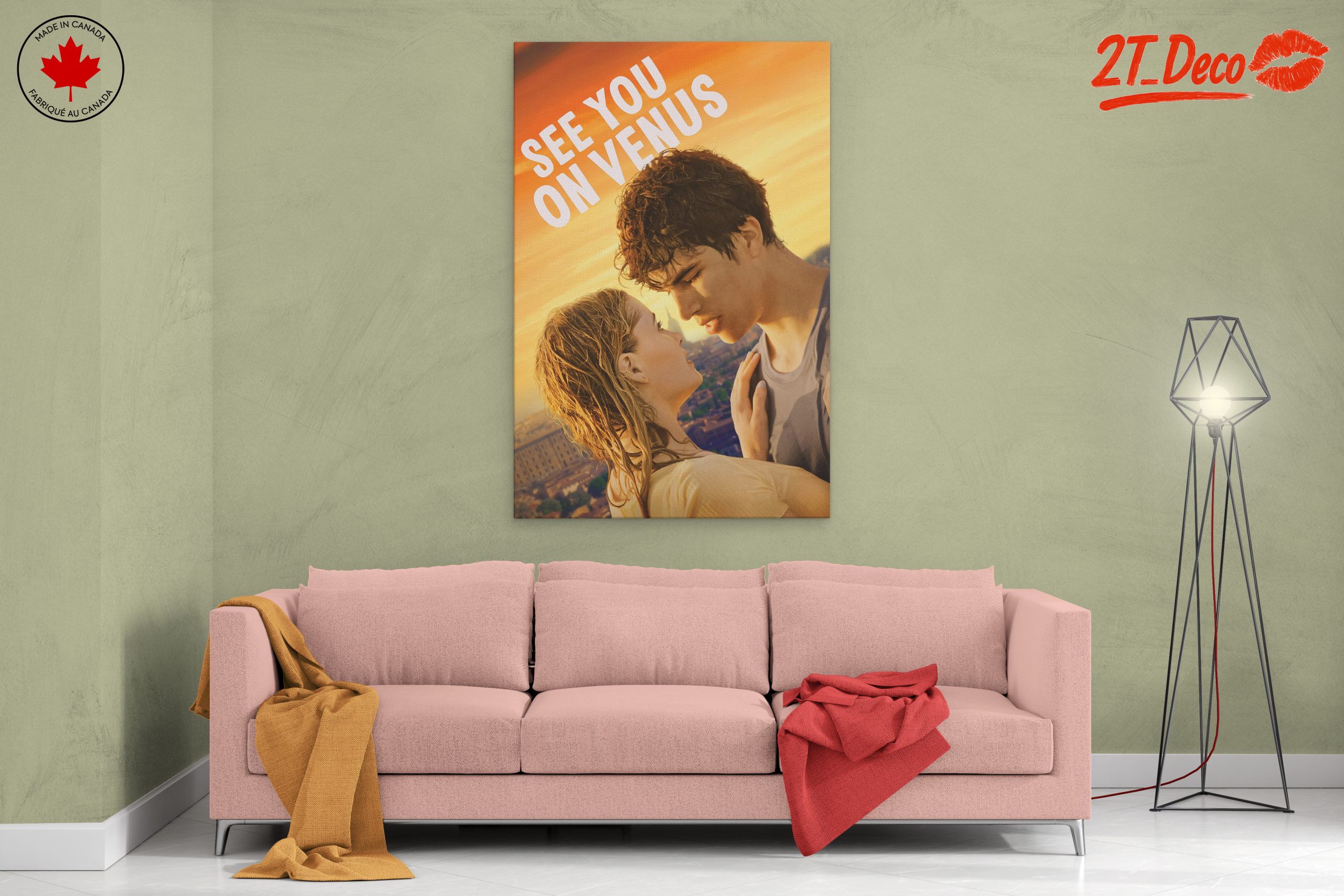 Romantic Sunset Encounter Art - Image 2