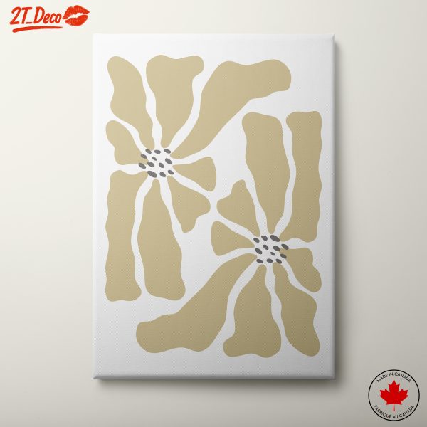 Stylized Floral Artwork for Modern Interiors