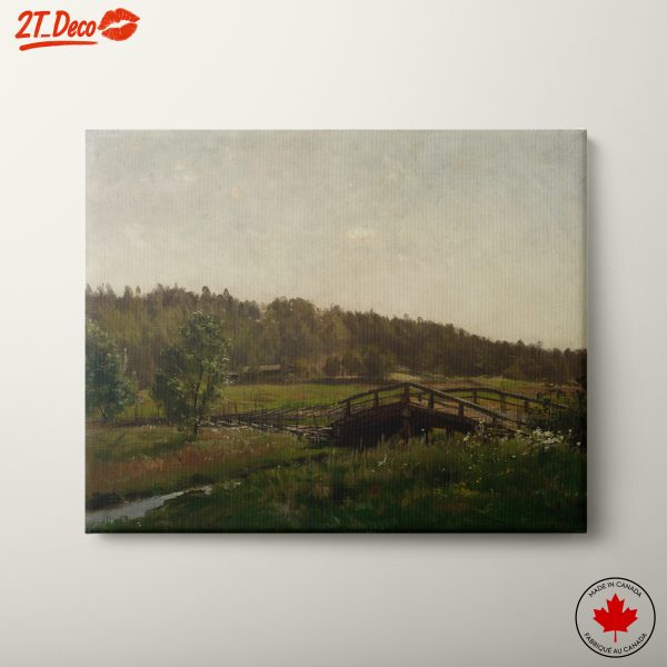 Tranquil Nature Landscape with Bridge