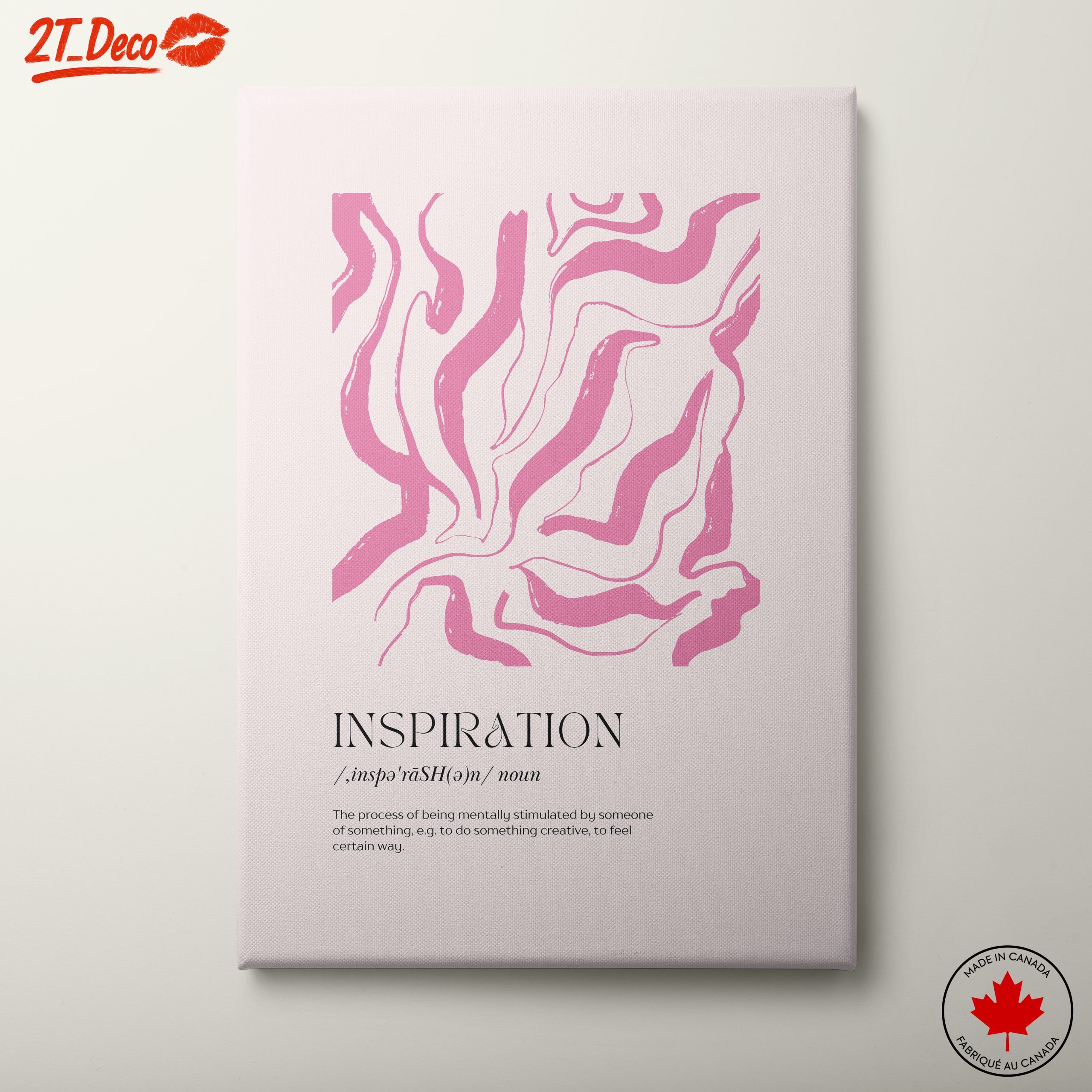 Abstract Inspiration with Pink Waves