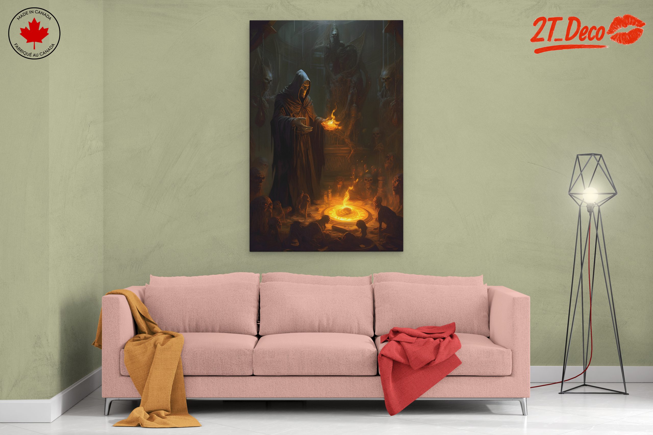 Mysterious Dark Fantasy Ritual Artwork - Image 2